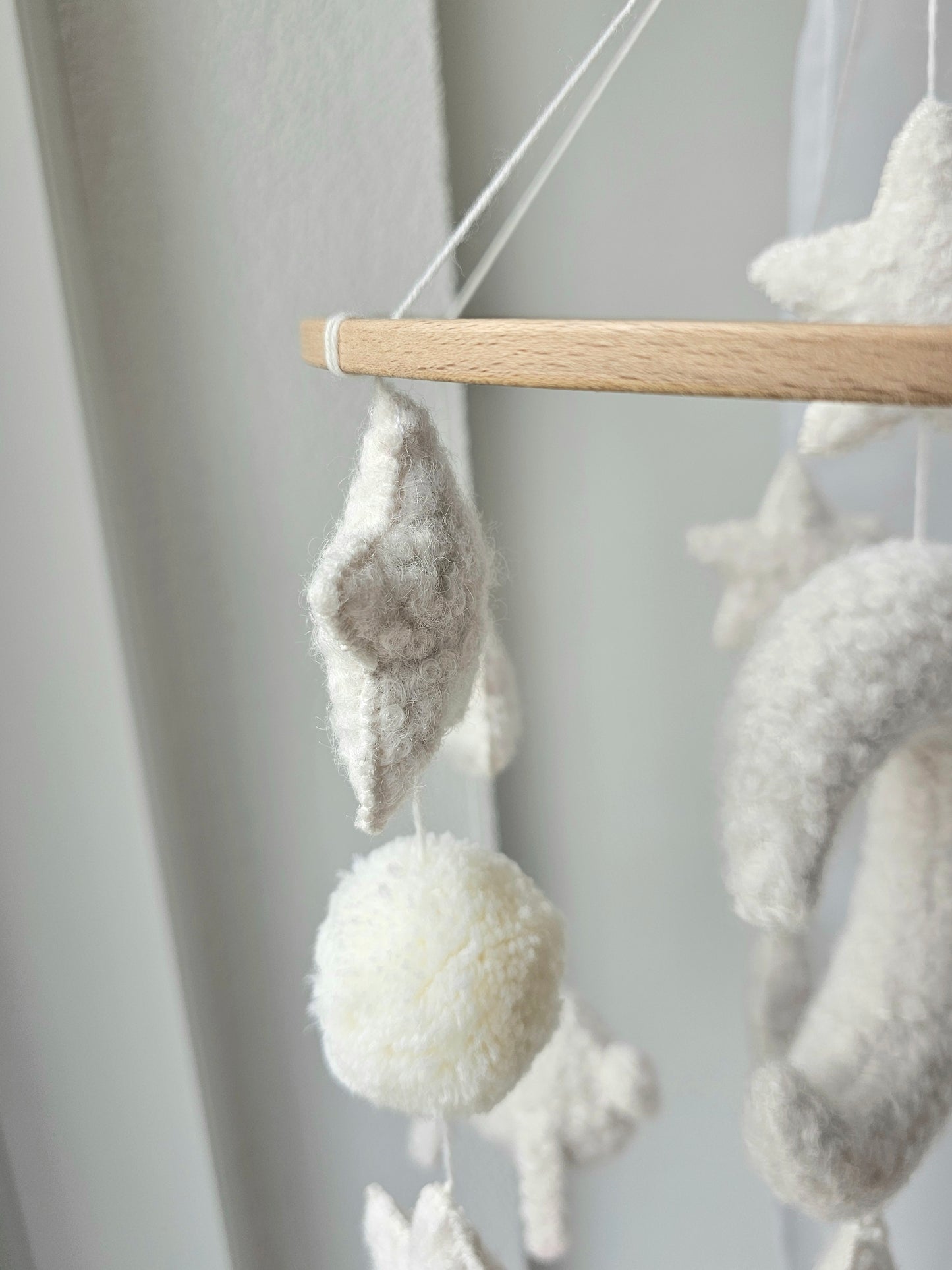 Baby Mobile Schäfchen weiss