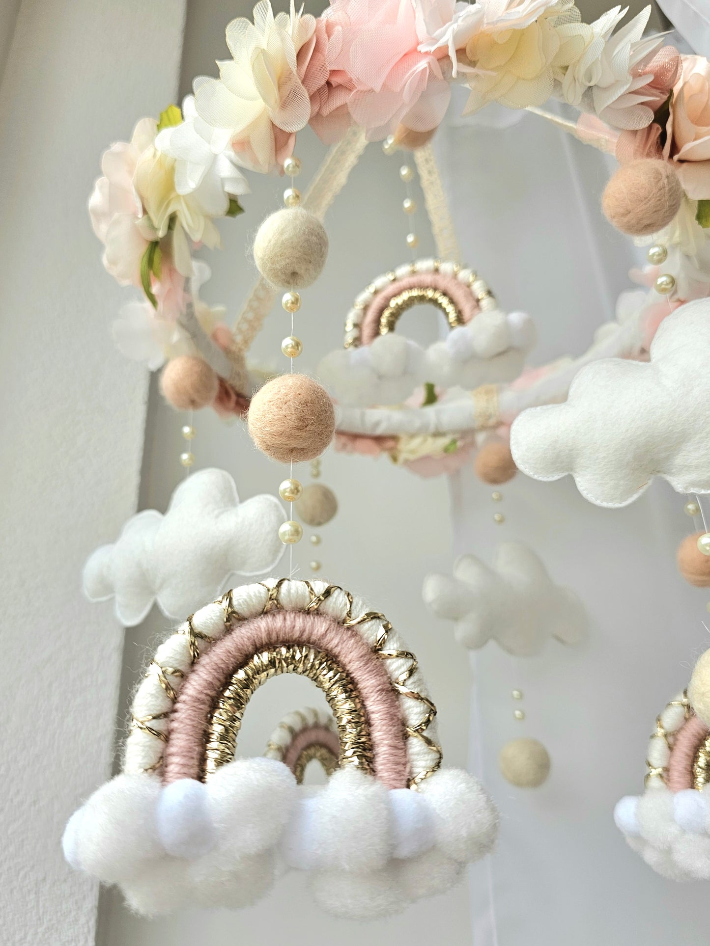 Baby Mobile Flower Makramee