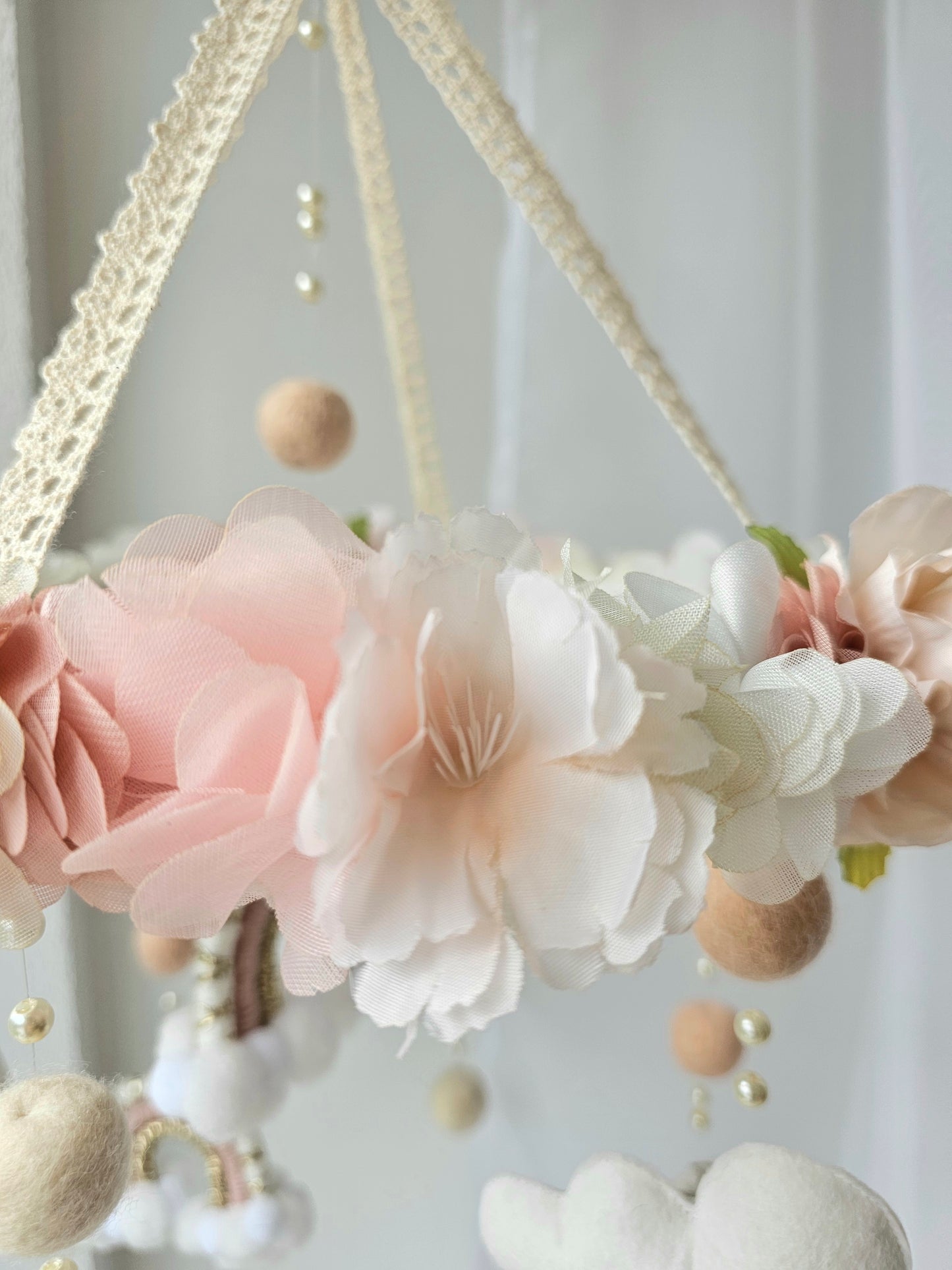 Baby Mobile Flower Makramee