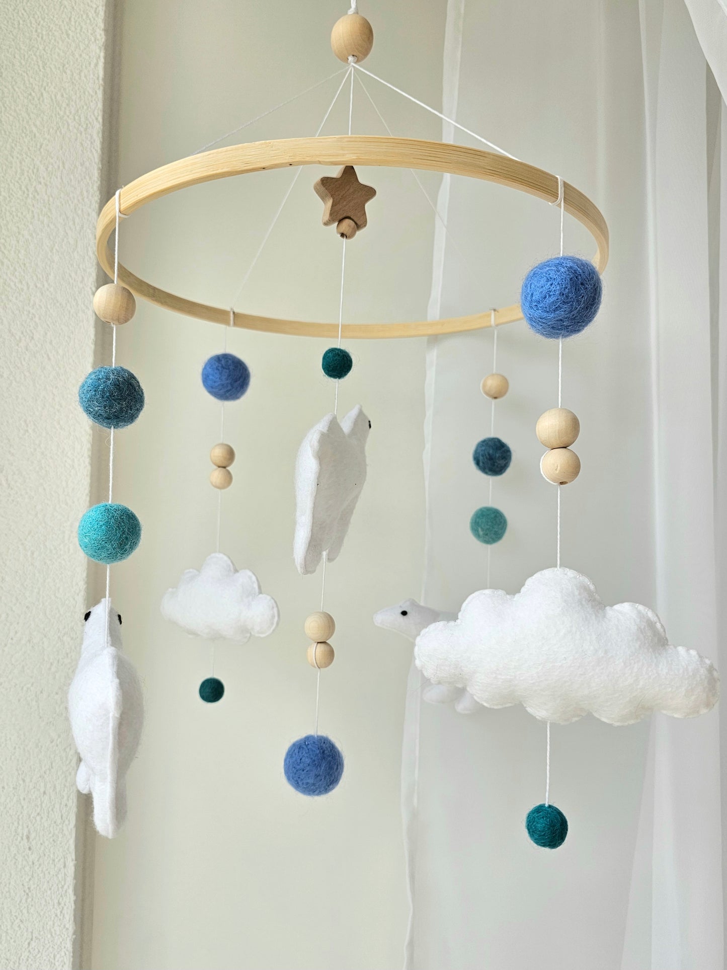 Baby Mobile süsse Eisbären blau