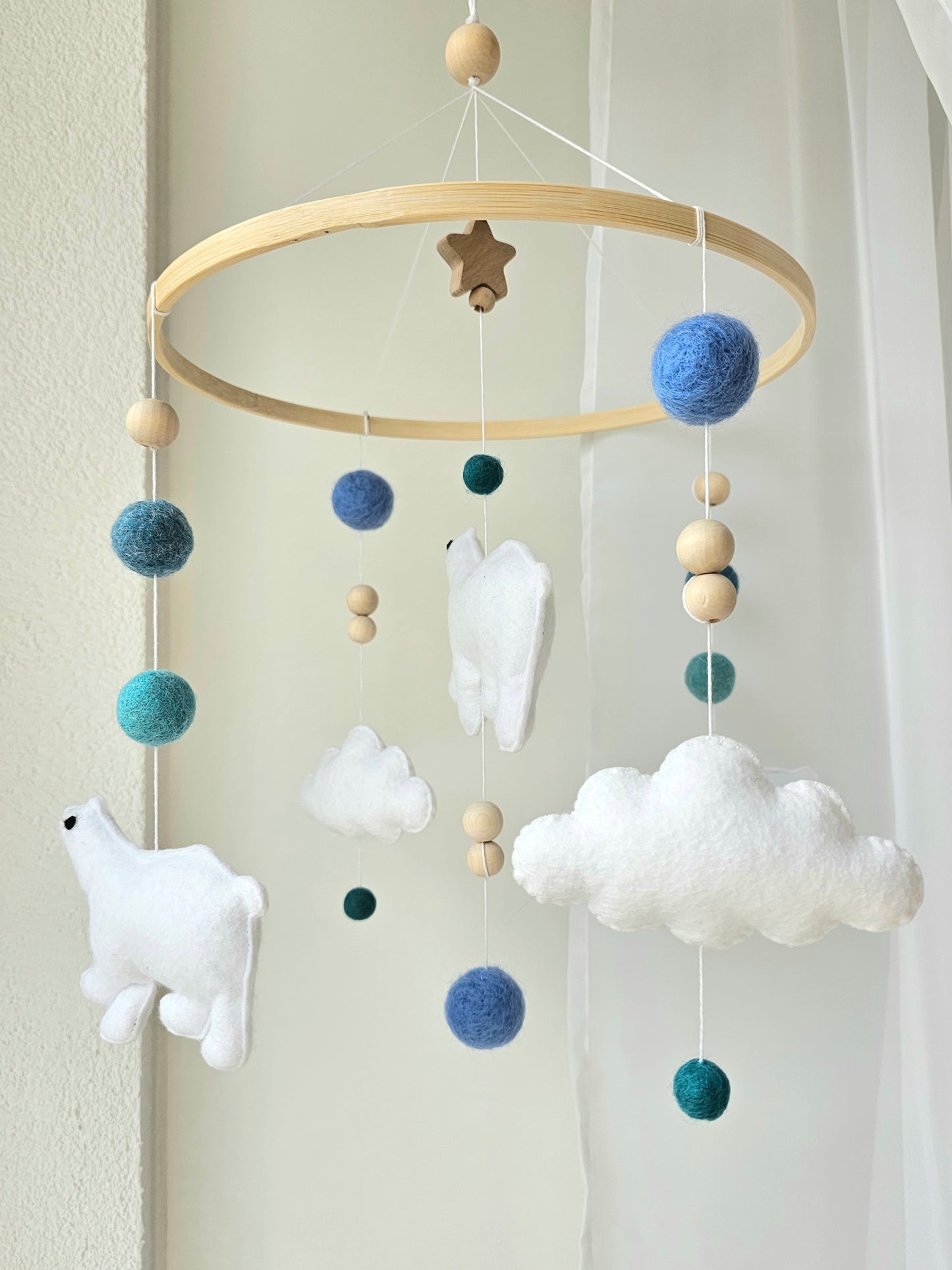 Baby Mobile süsse Eisbären blau
