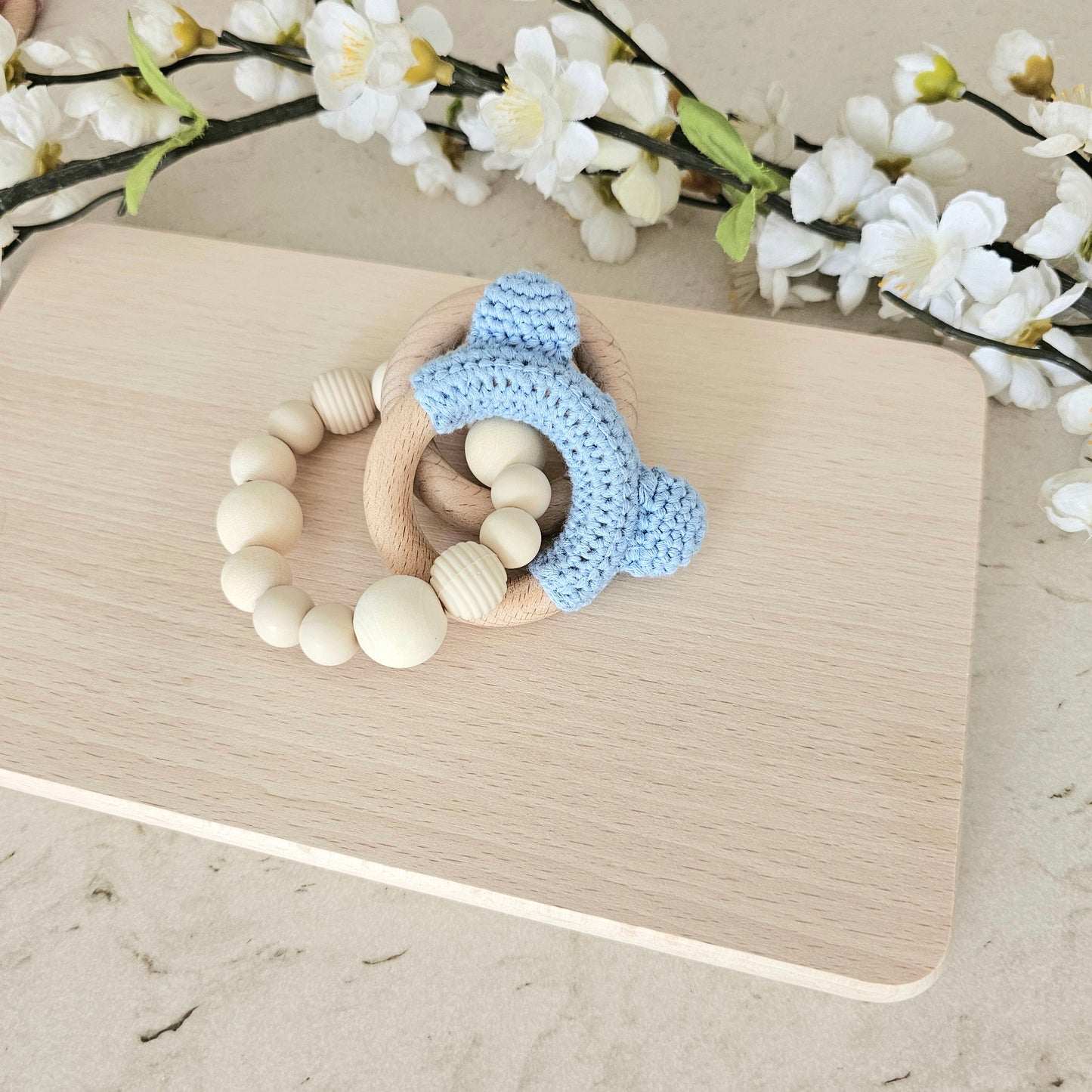 Beissring Teddy Natur blau