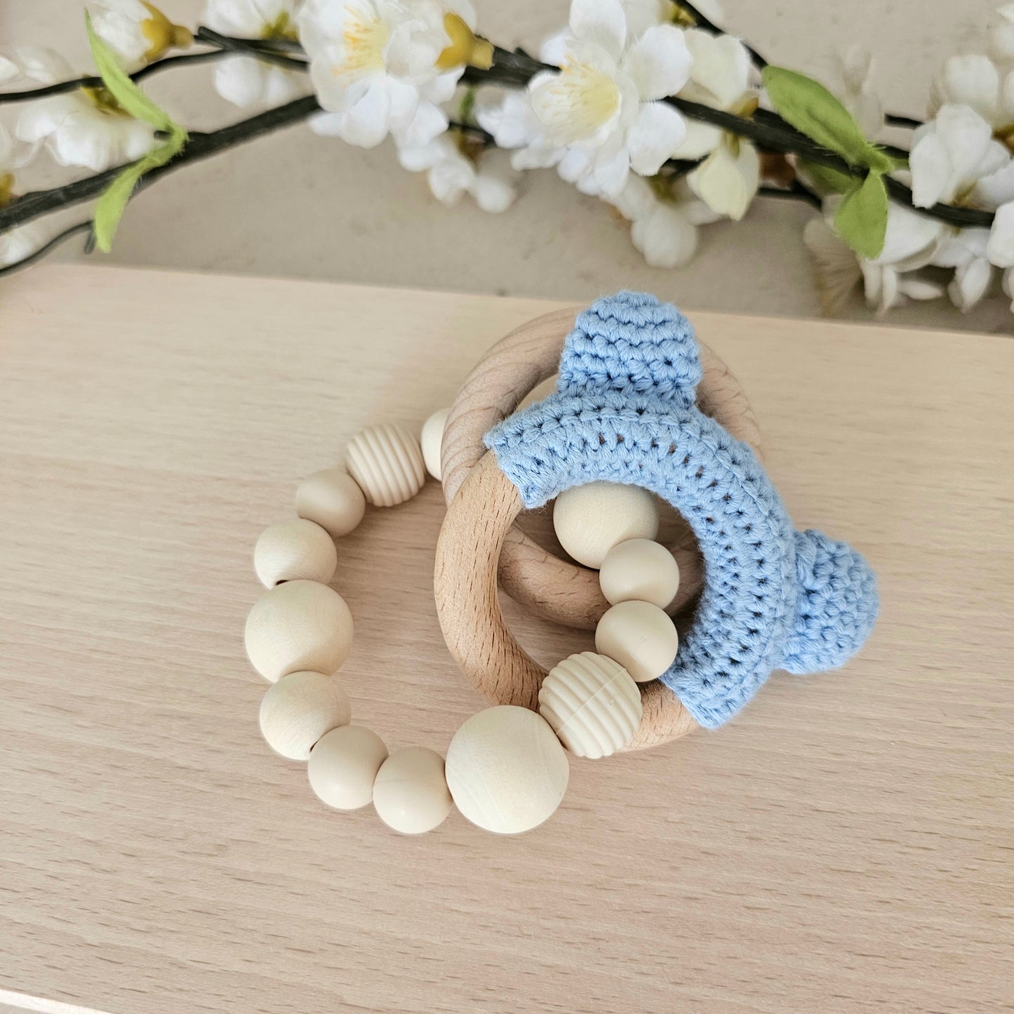 Beissring Teddy Natur blau