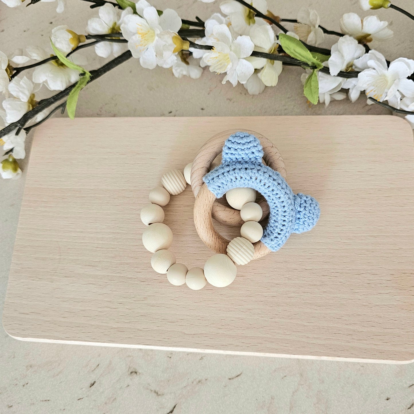 Beissring Teddy Natur blau
