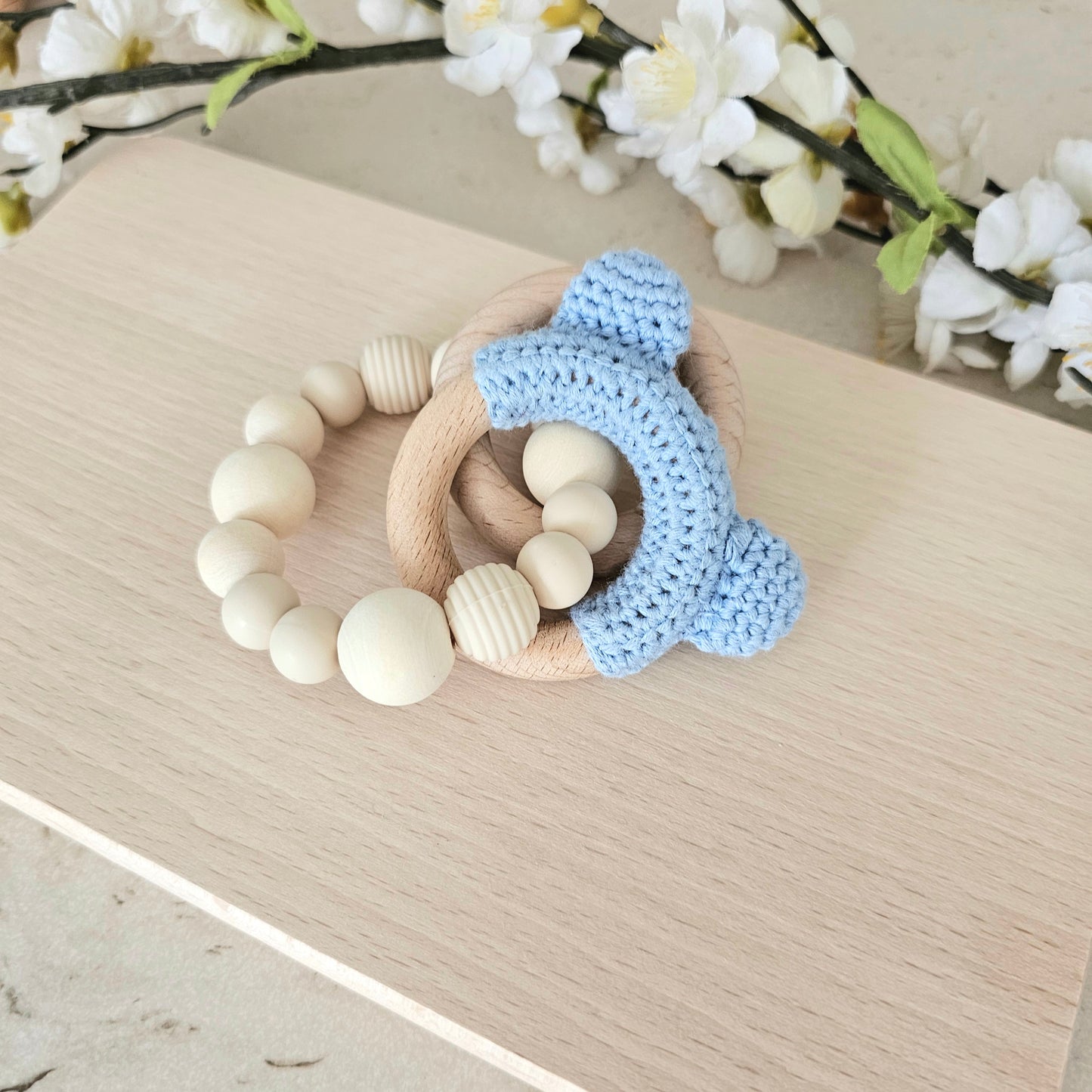 Beissring Teddy Natur blau