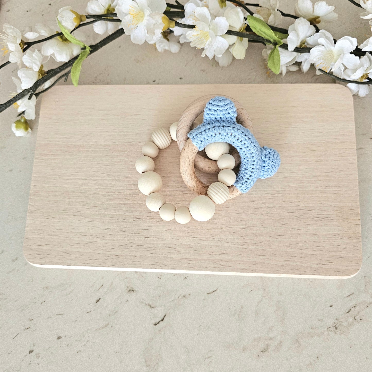 Beissring Teddy Natur blau