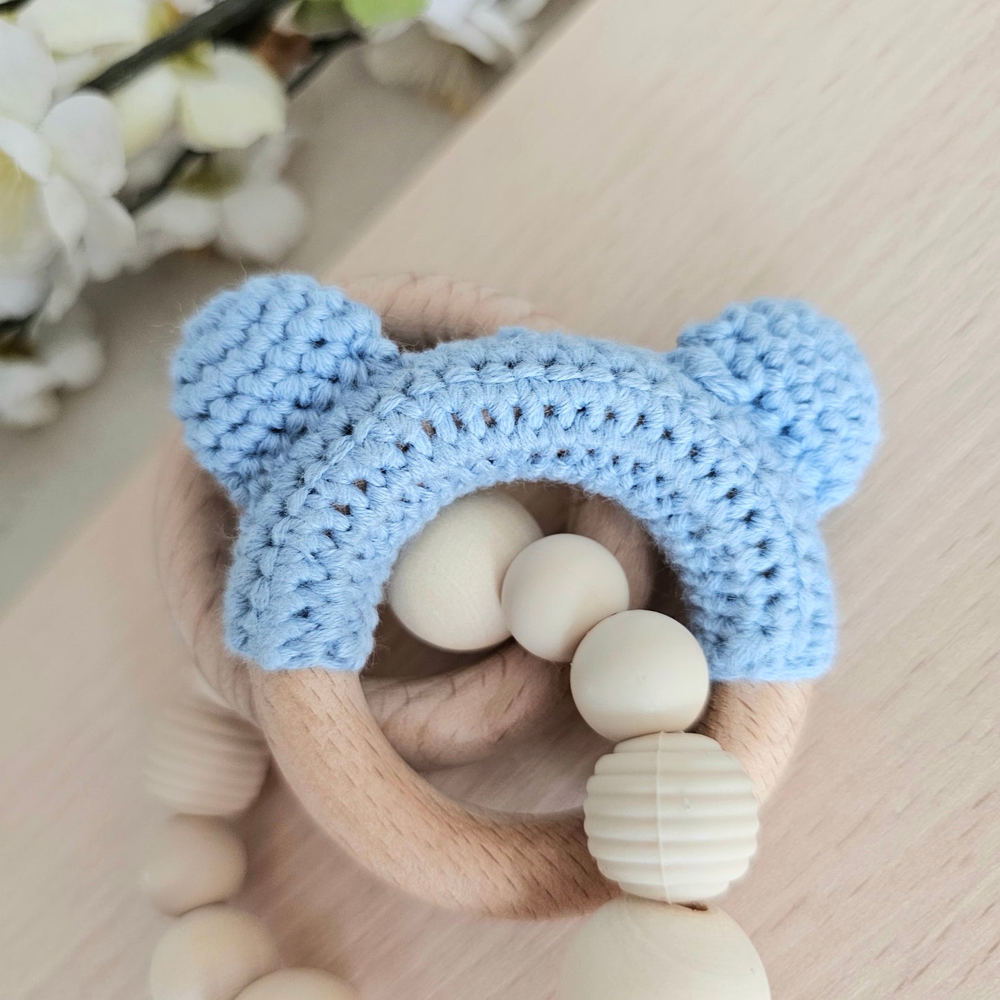 Beissring Teddy Natur blau