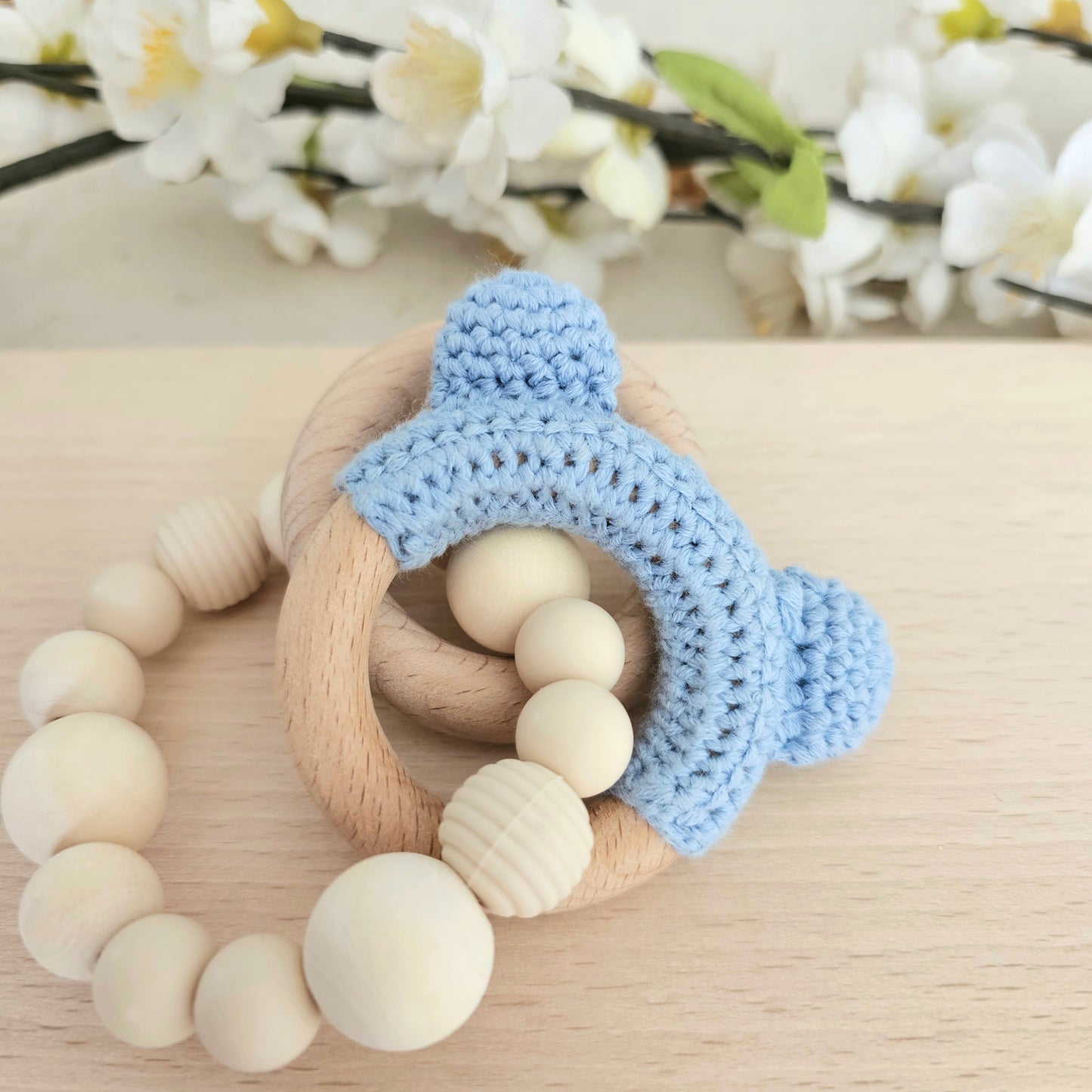 Beissring Teddy Natur blau