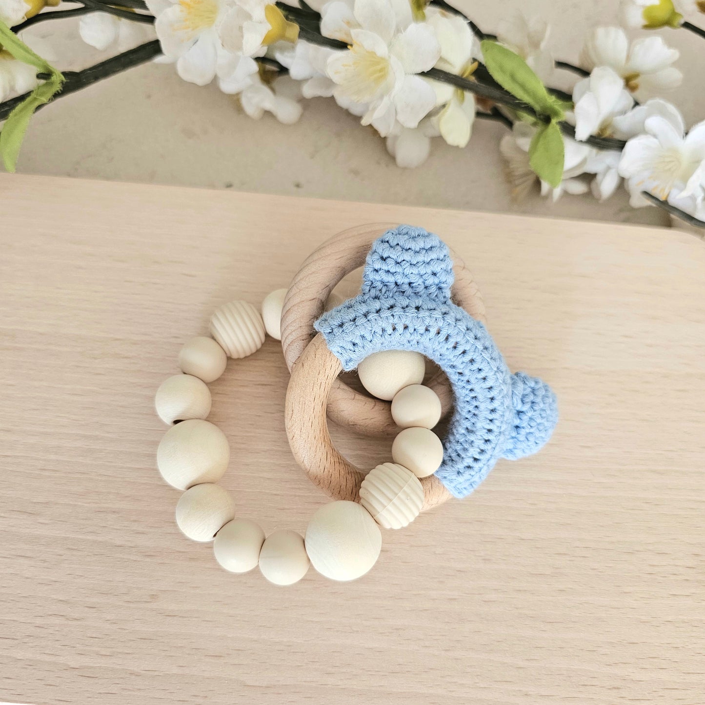 Beissring Teddy Natur blau