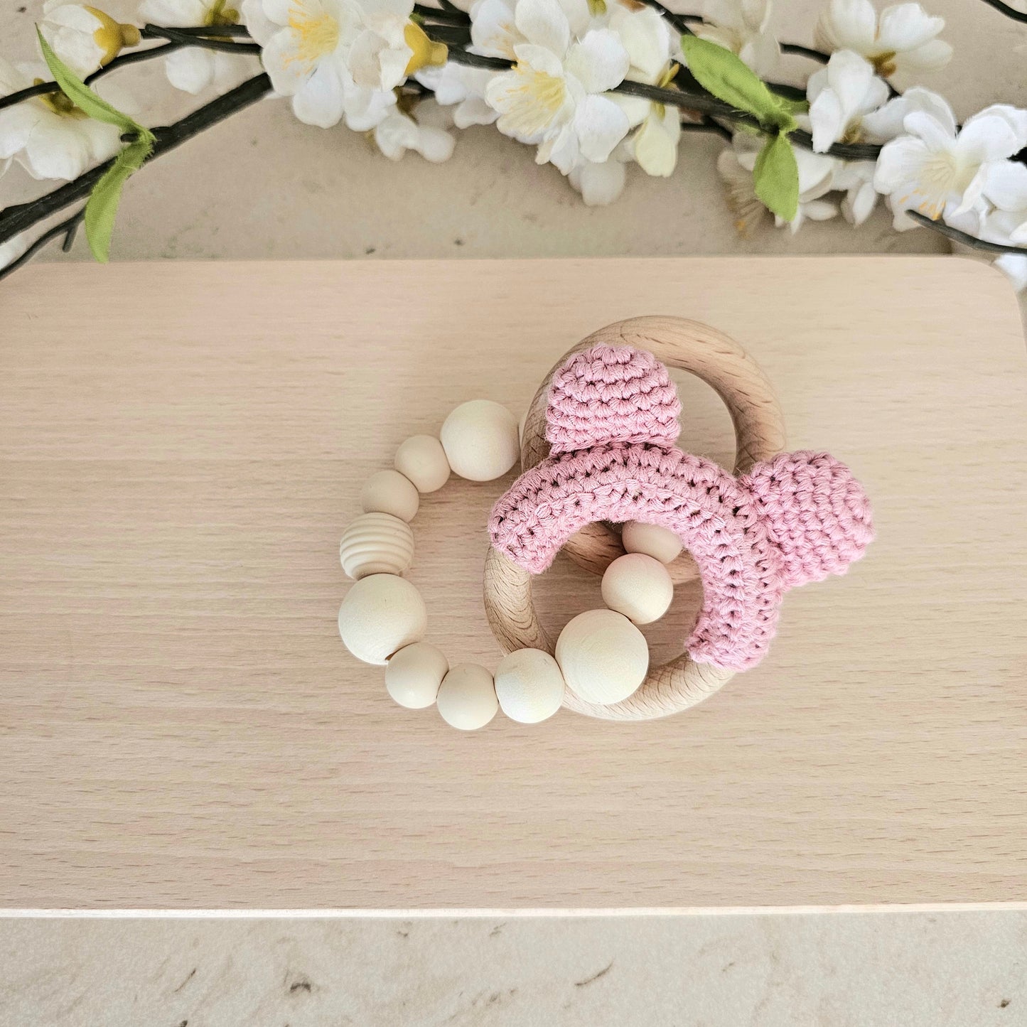 Beissring Teddy Natur rosa