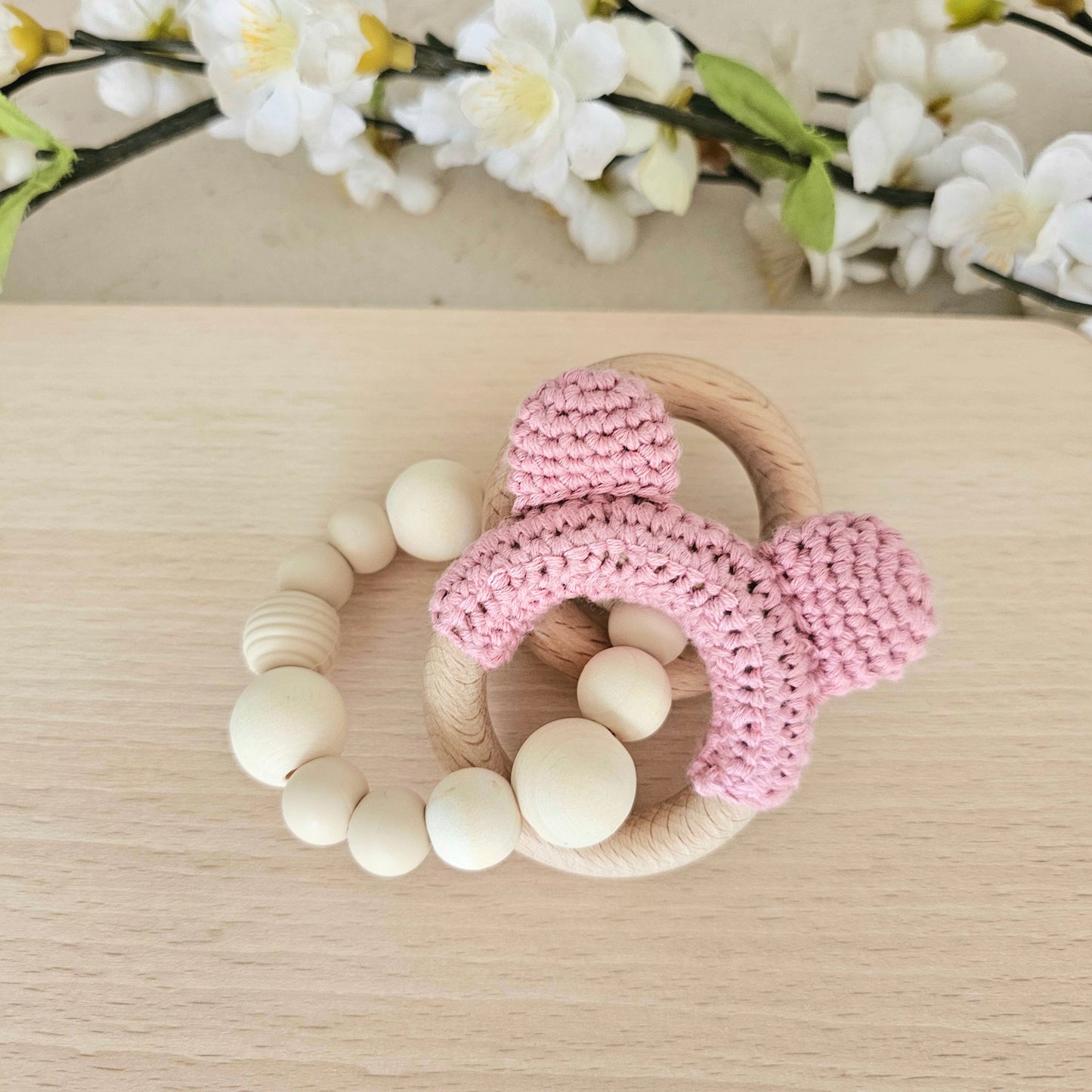 Beissring Teddy Natur rosa