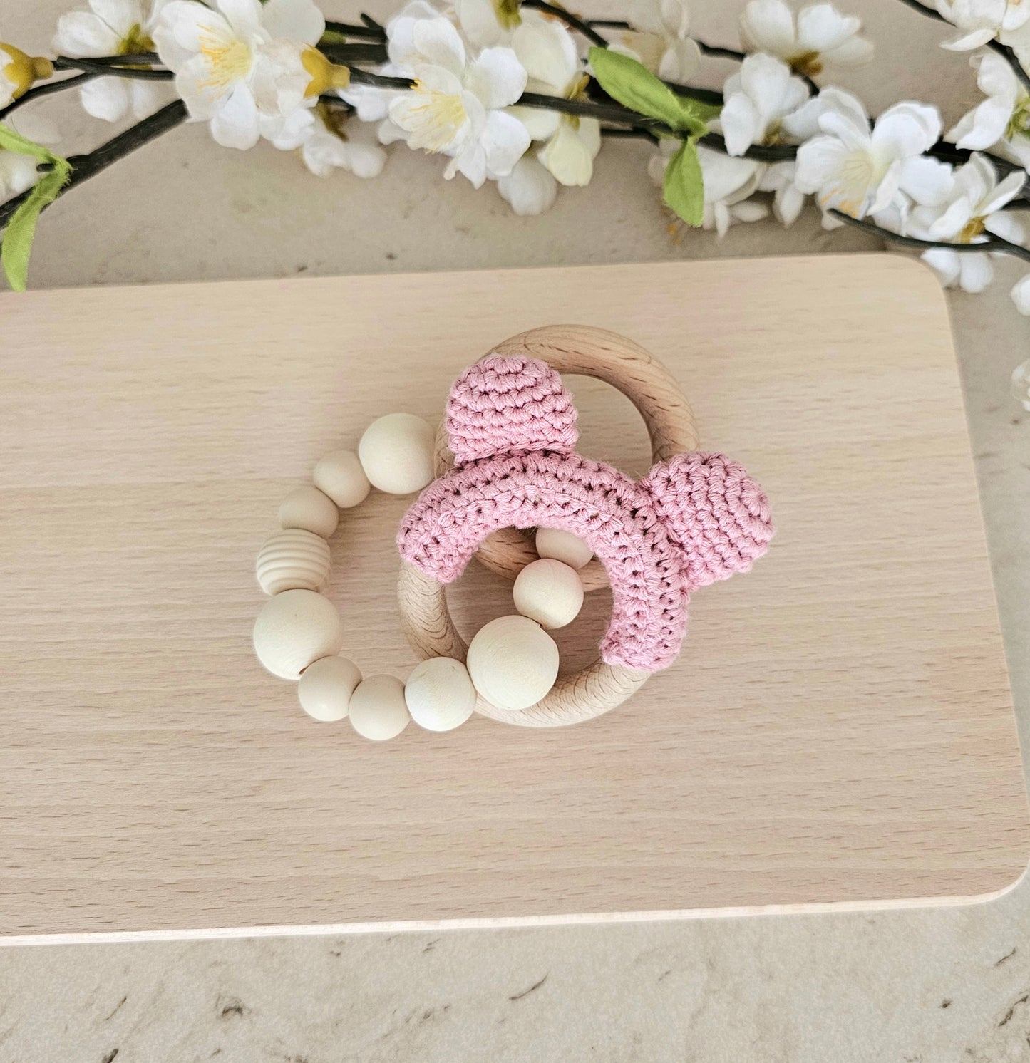 Beissring Teddy Natur rosa