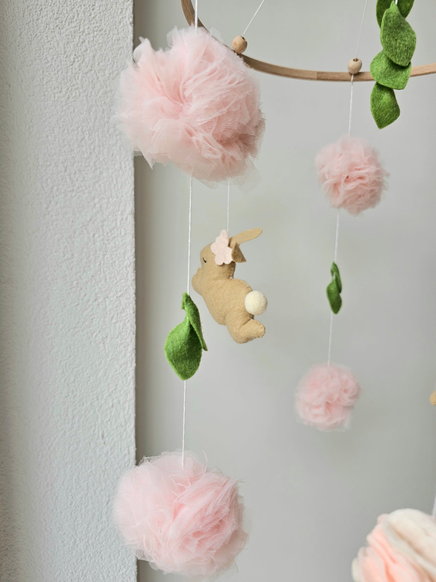 Baby Mobile Hasen Traum rosa