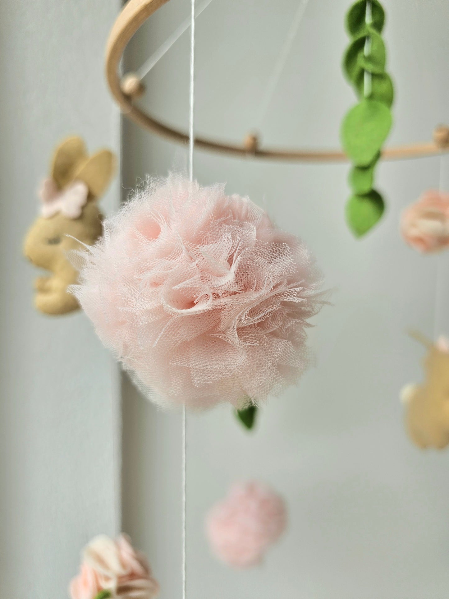 Baby Mobile Hasen Traum rosa