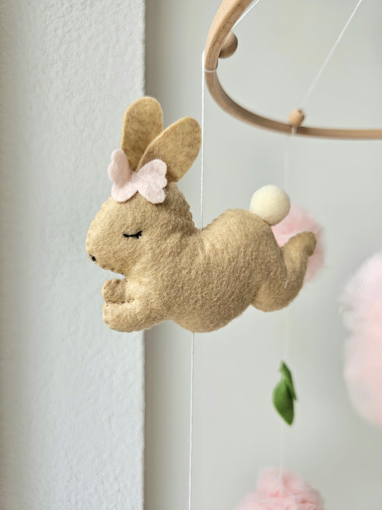 Baby Mobile Hasen Traum rosa