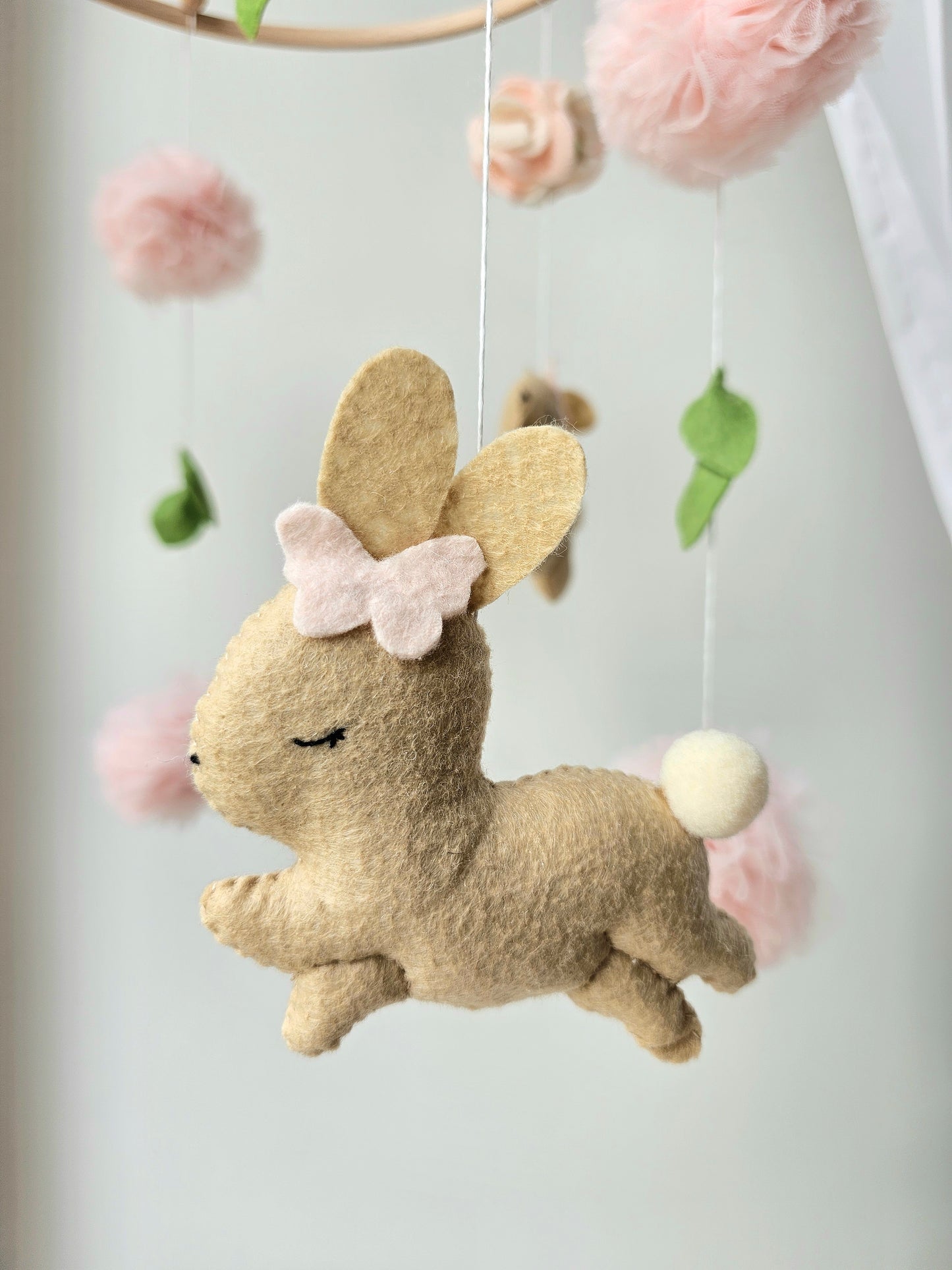 Baby Mobile Hasen Traum rosa