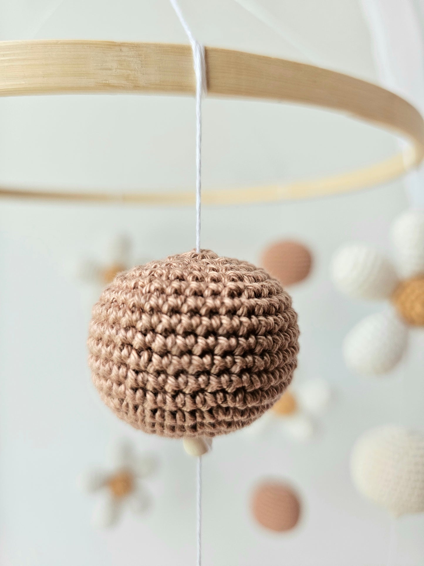 Baby Mobile Flower Power beige
