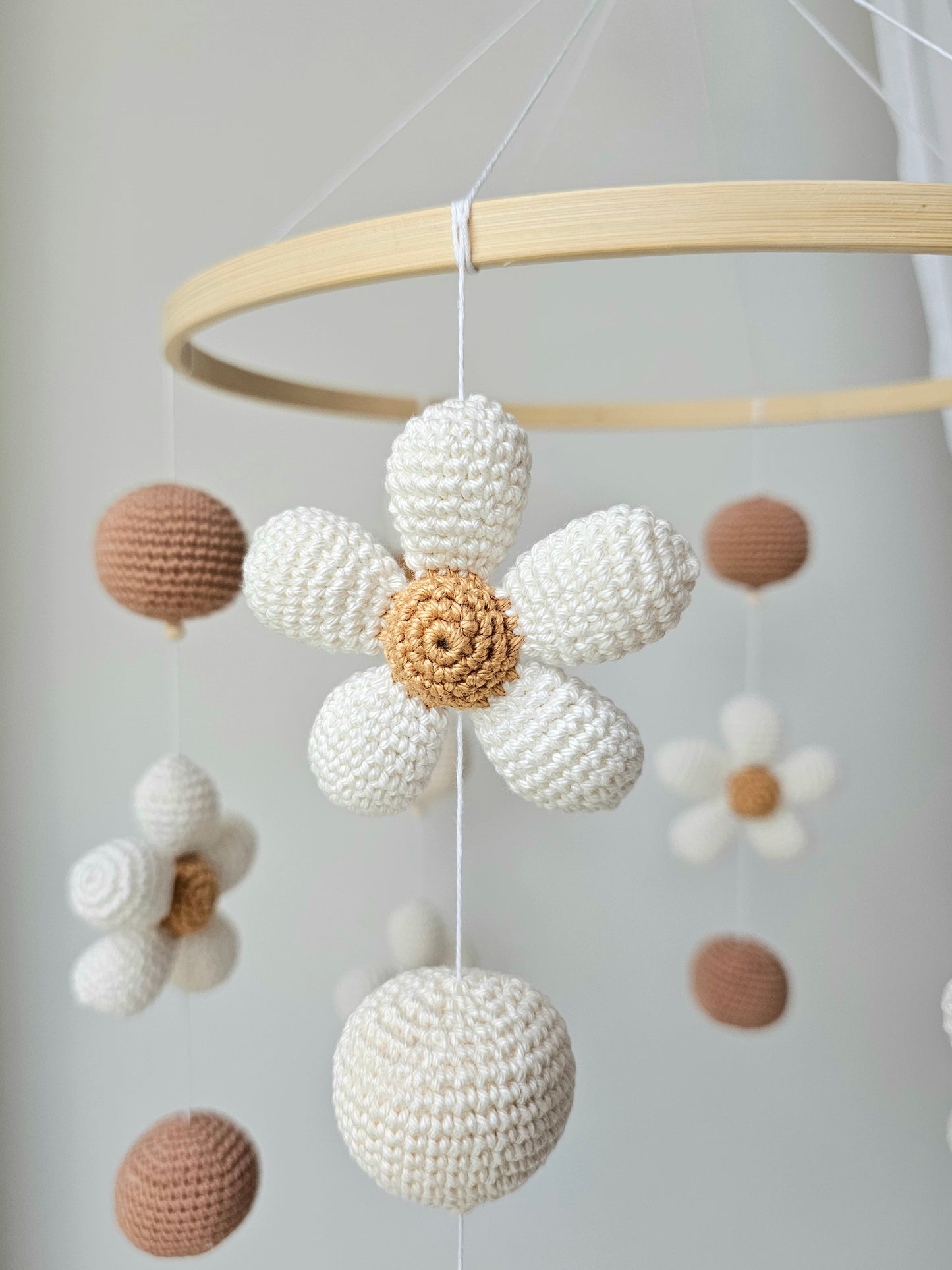 Baby Mobile Flower Power beige