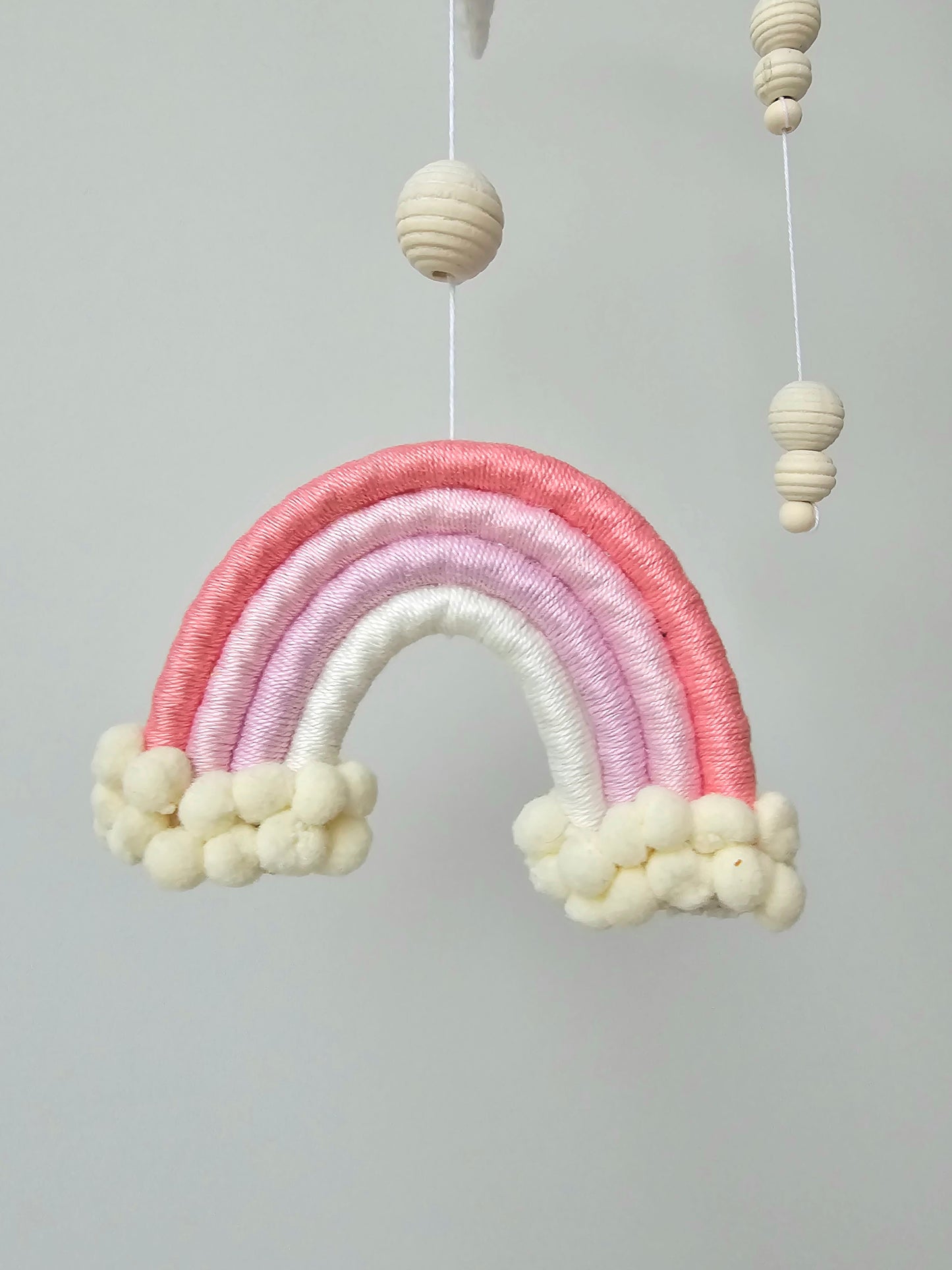 Baby Mobile Makramee/Filz rosa Traum