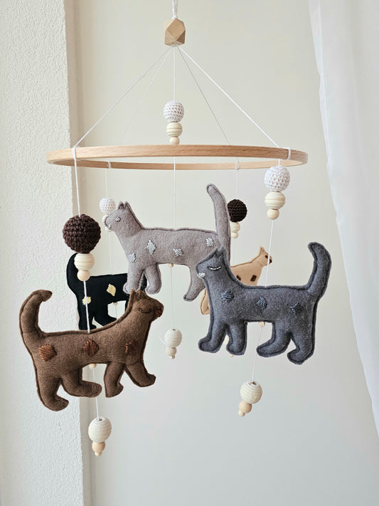Baby Mobile Nature Cats