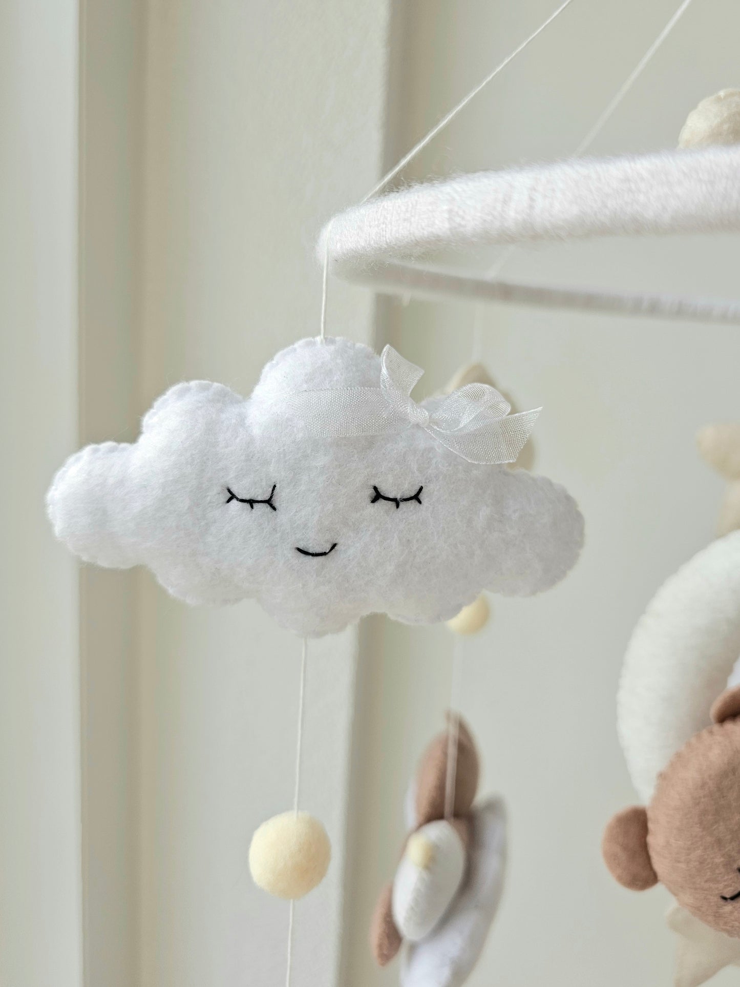Baby Mobile schlafende Bären gelb
