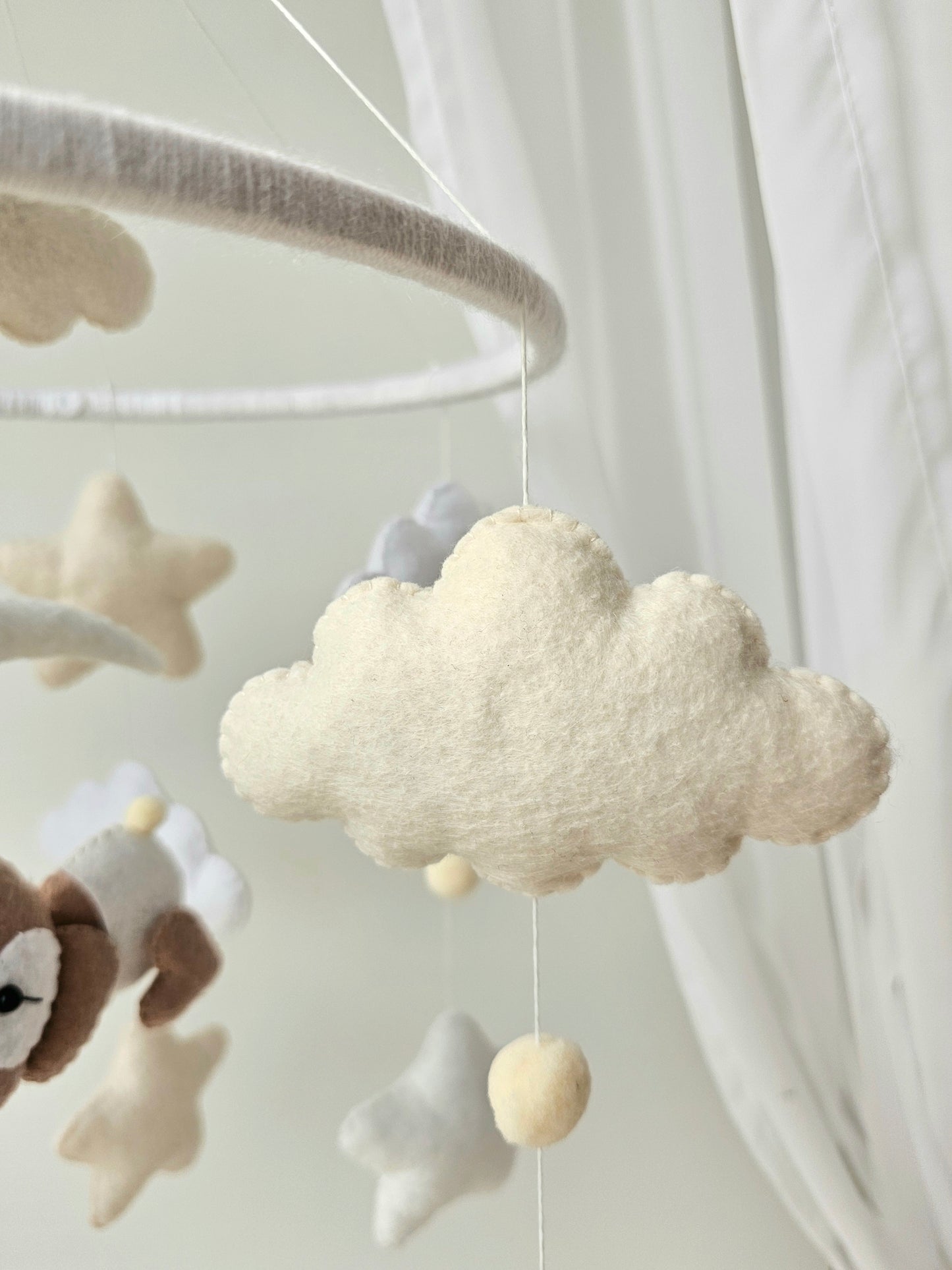 Baby Mobile schlafende Bären gelb