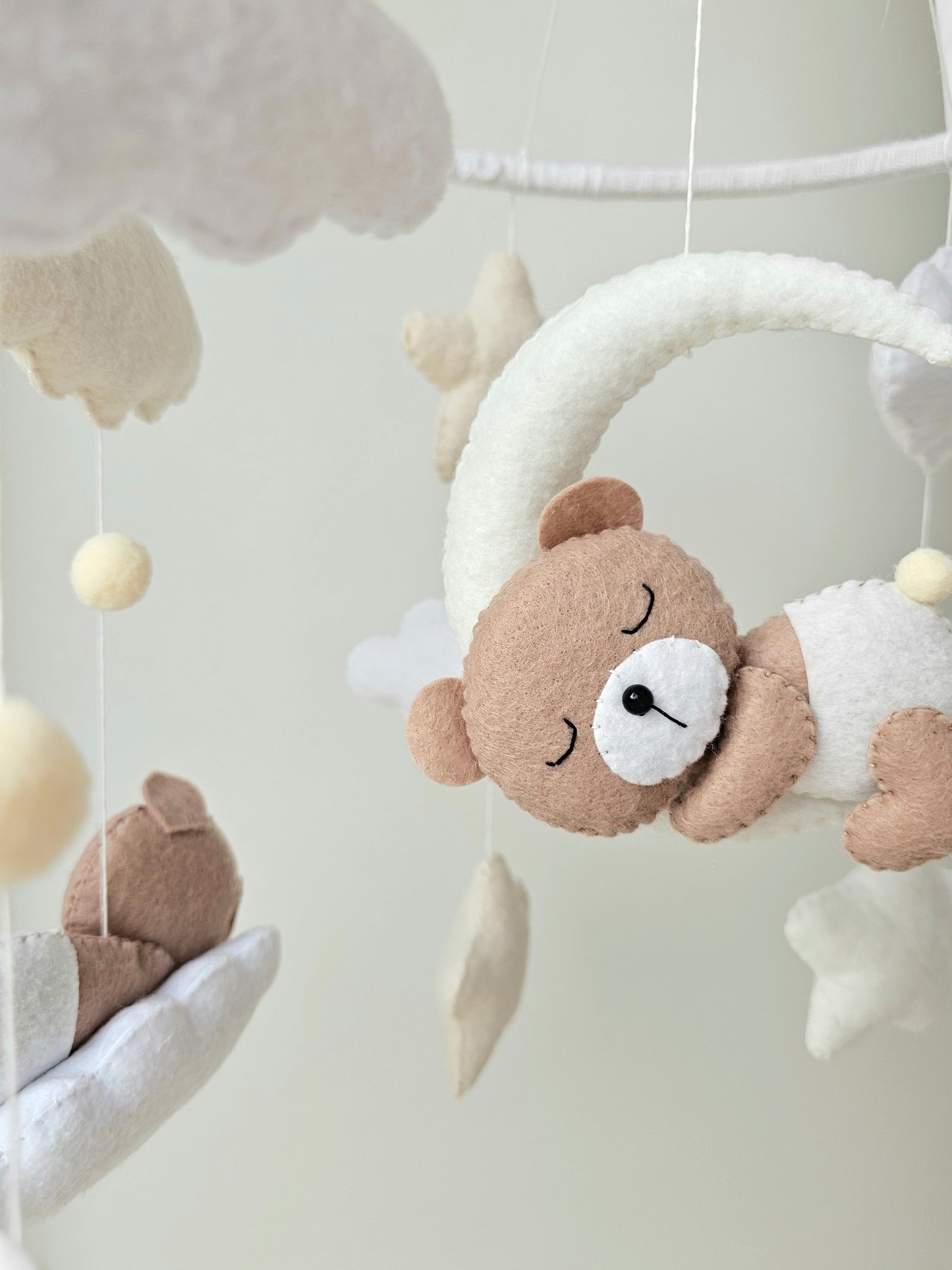 Baby Mobile schlafende Bären gelb