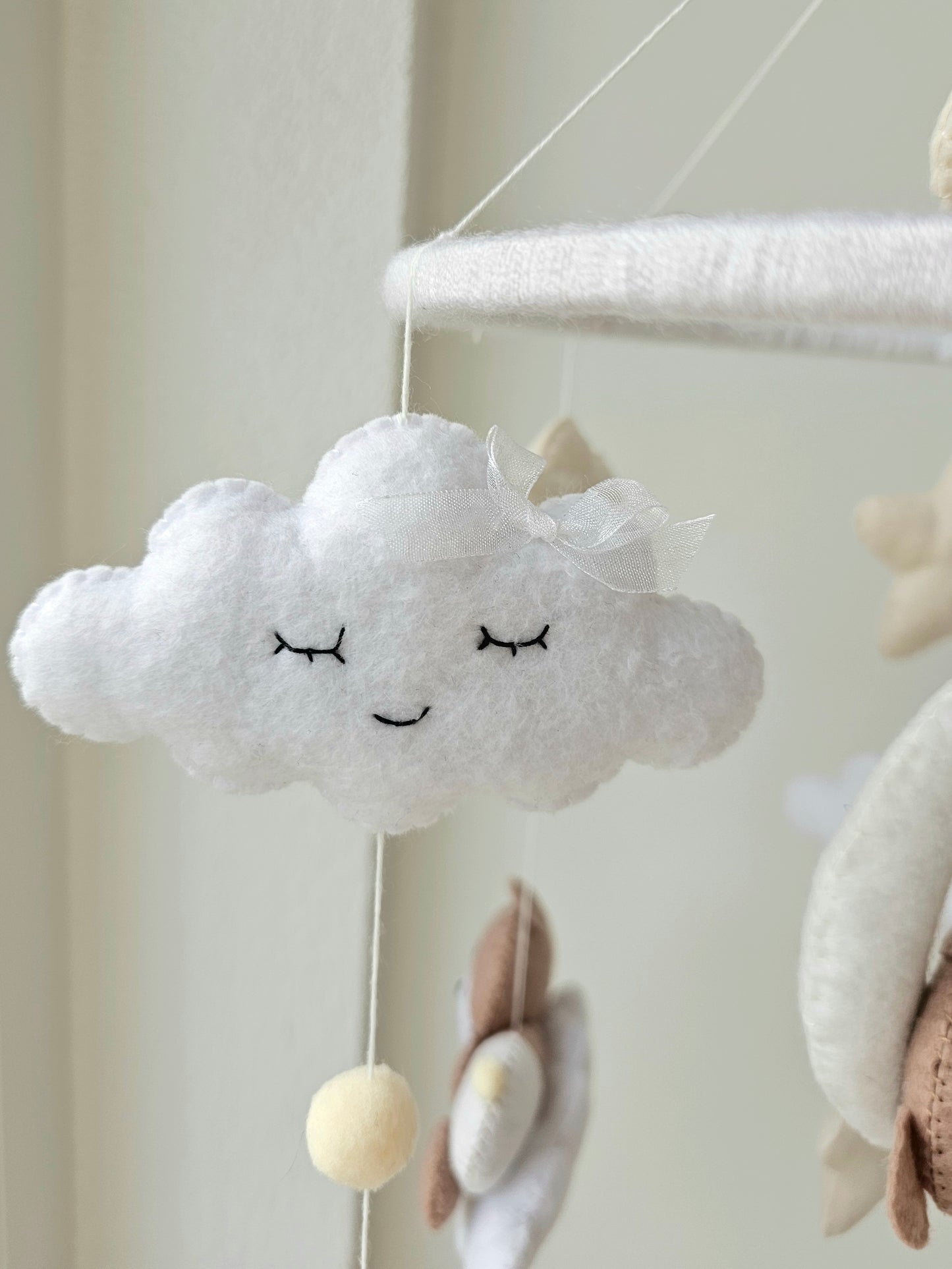 Baby Mobile schlafende Bären gelb
