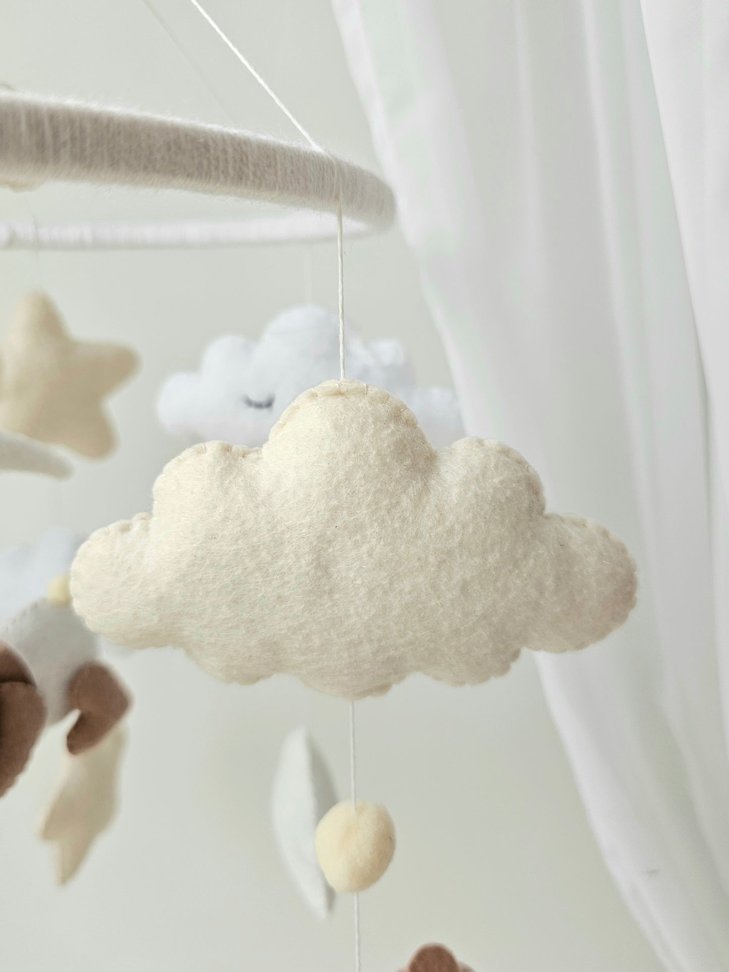 Baby Mobile schlafende Bären gelb