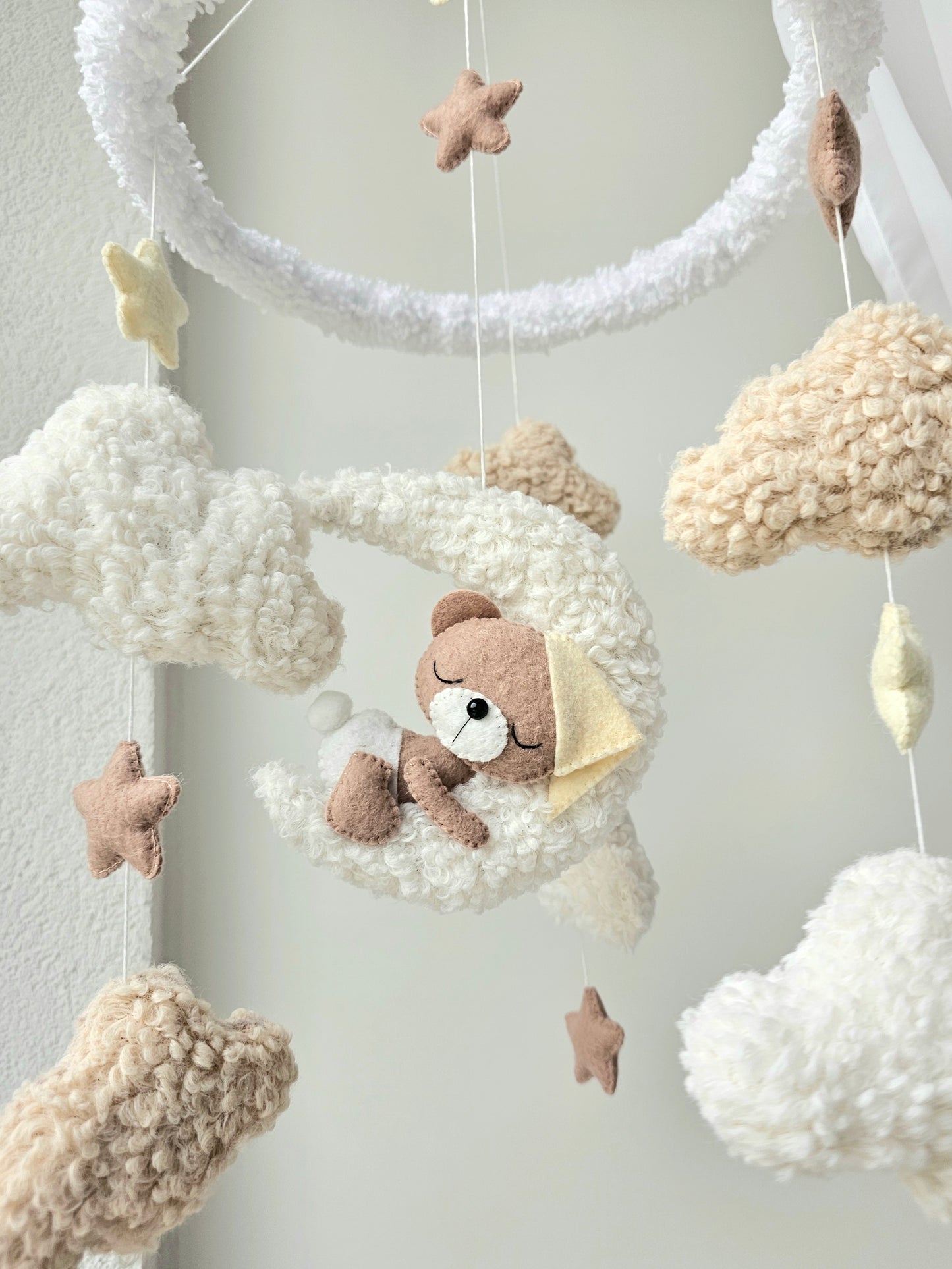 Baby Mobile ultra Pouffy Bärchen beige