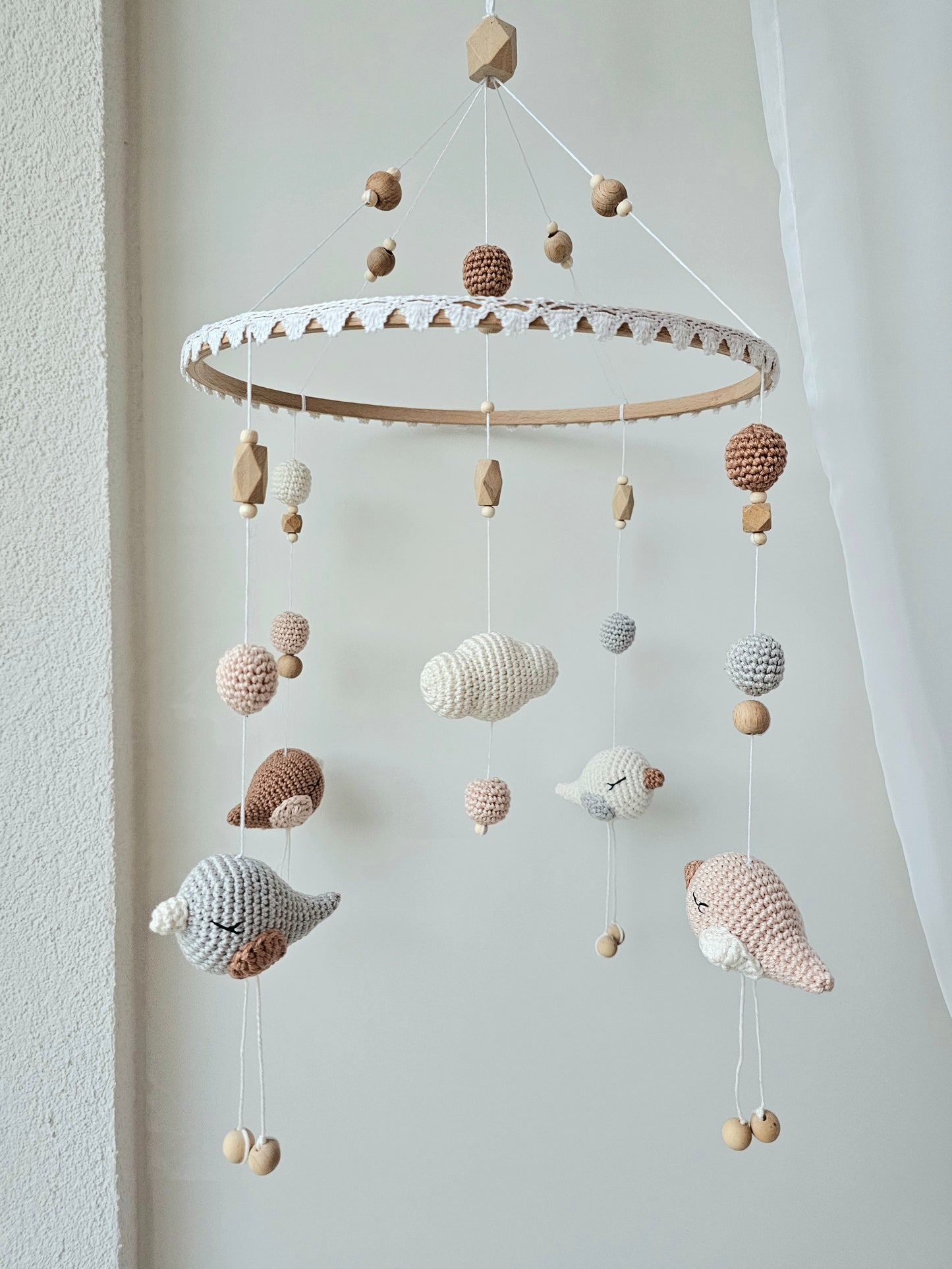Baby Mobile Häkelliebe Vögelchen