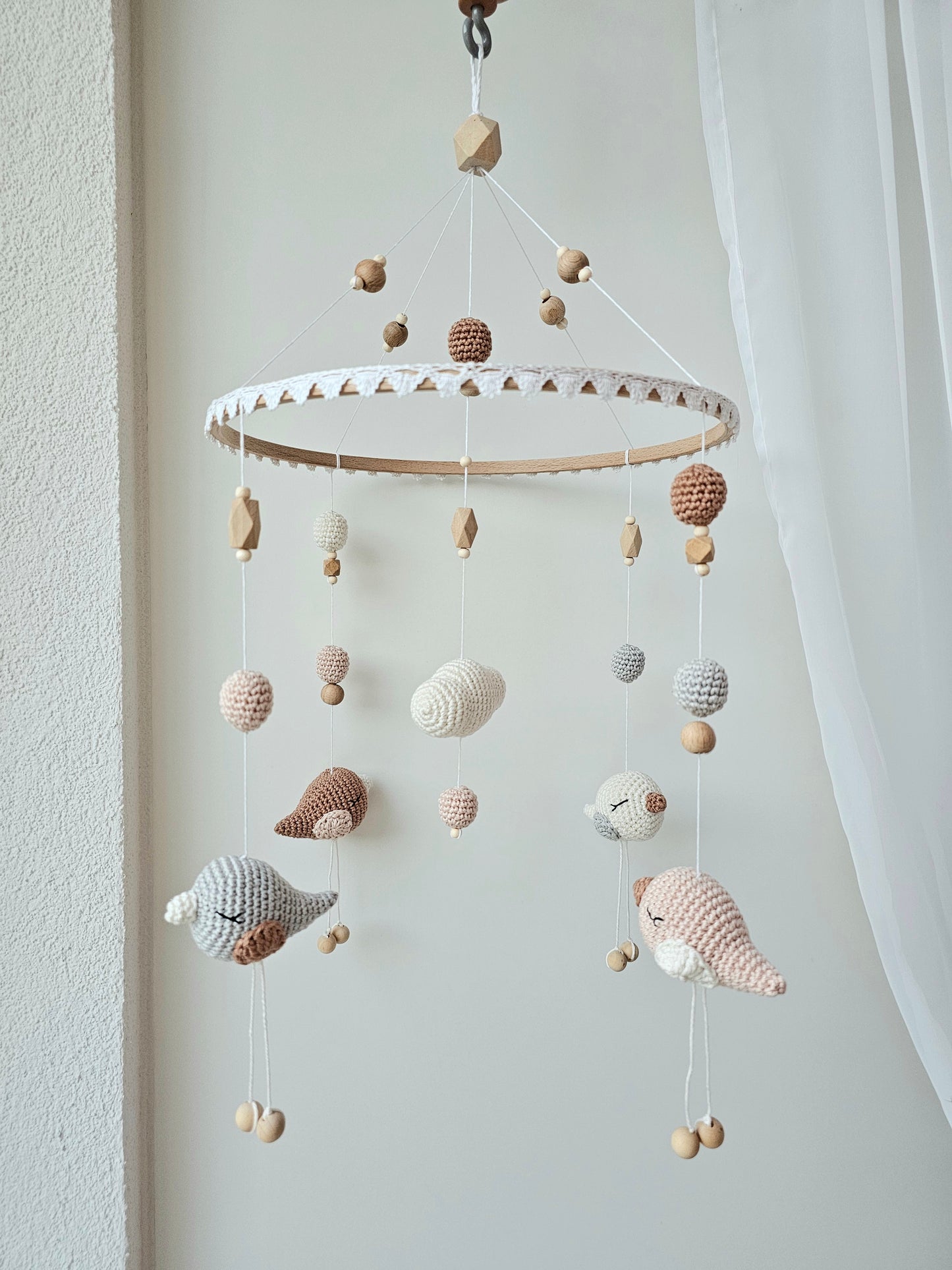 Baby Mobile Häkelliebe Vögelchen