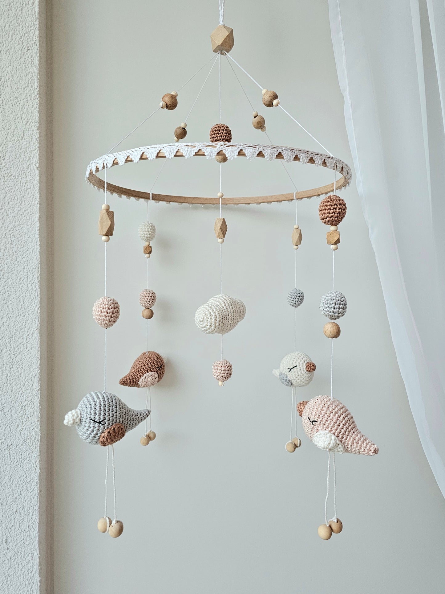 Baby Mobile Häkelliebe Vögelchen