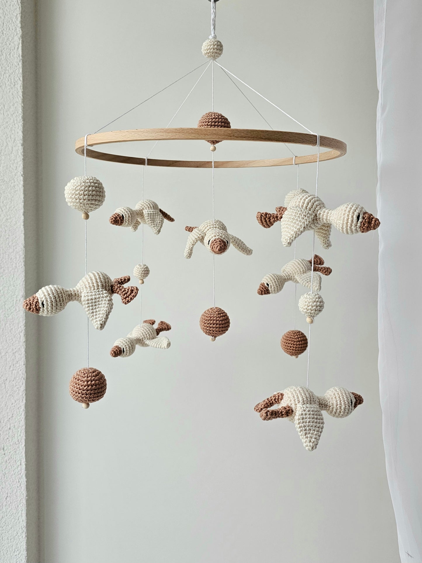 Baby Mobile Häkelliebe Entchen