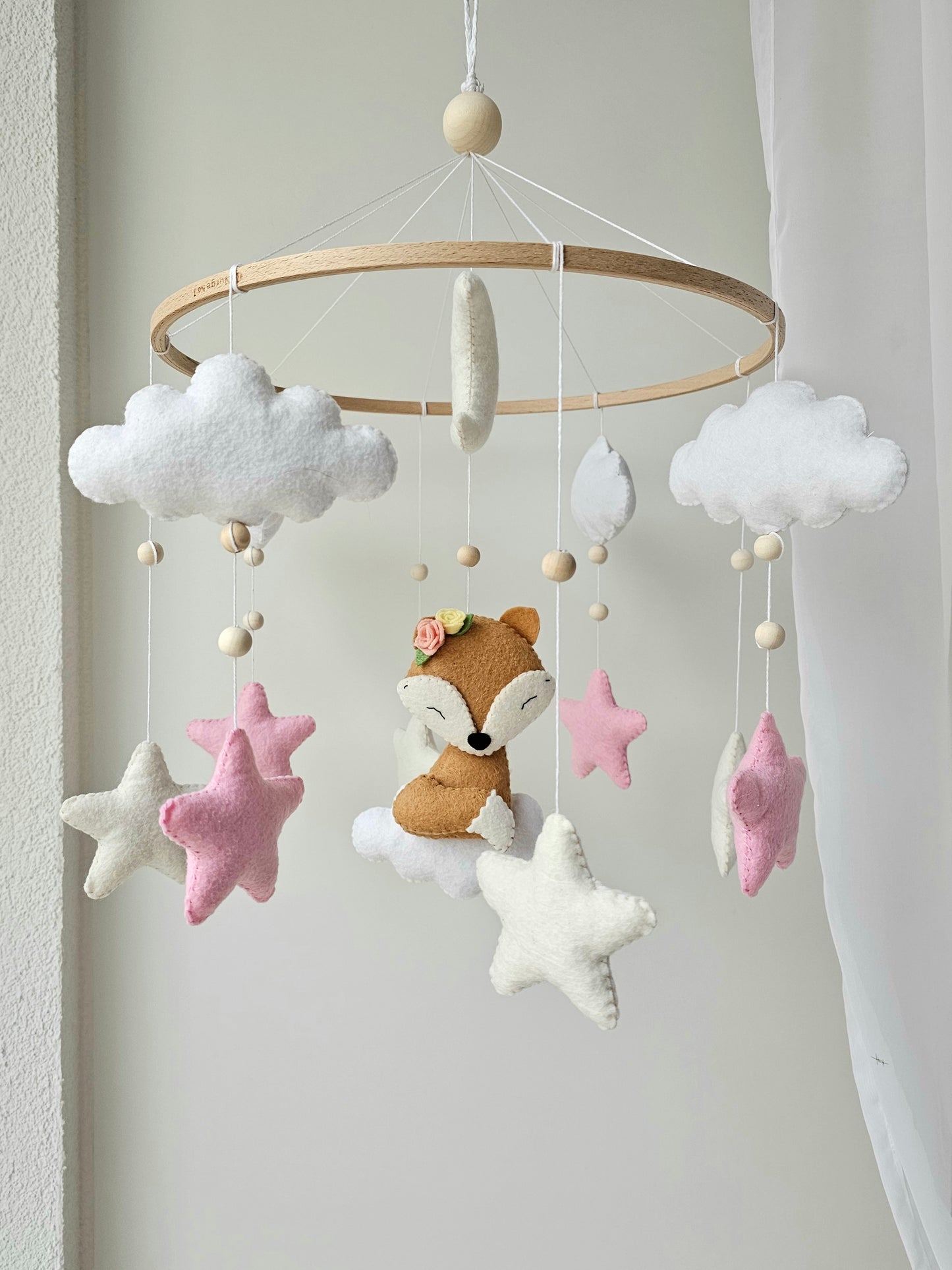 Baby Mobile träumendes Blumen Füchslein