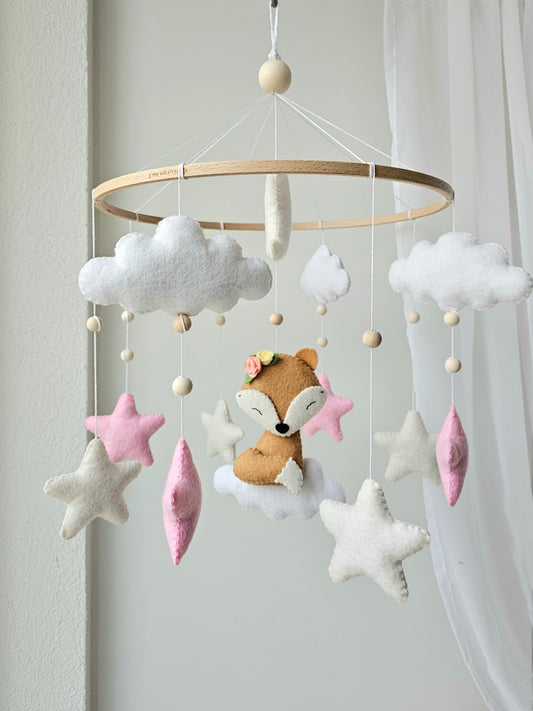 Baby Mobile träumendes Blumen Füchslein