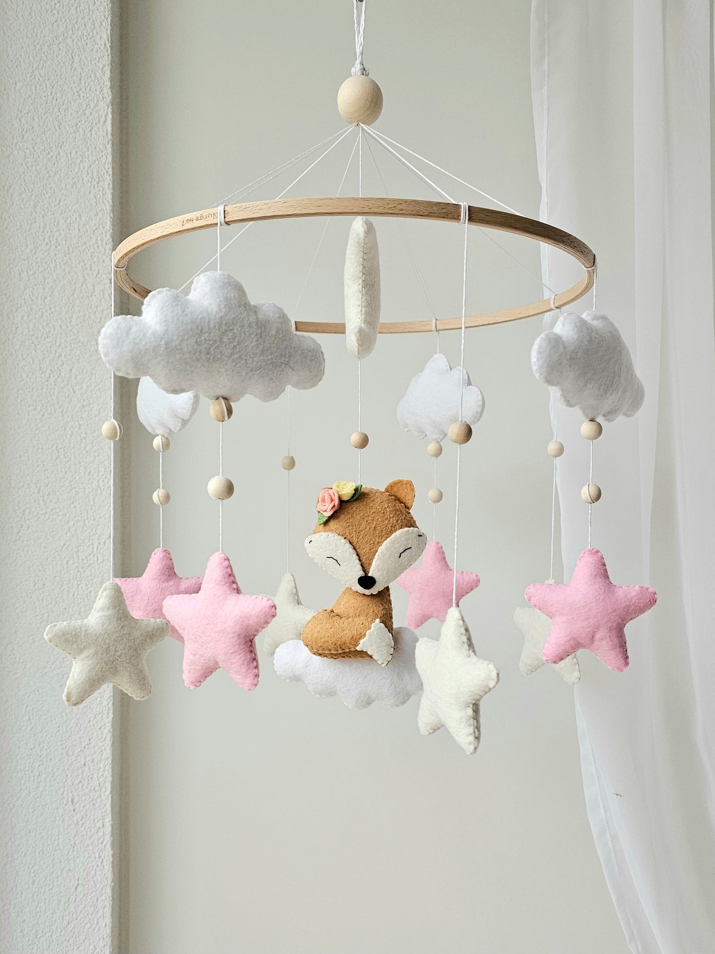 Baby Mobile träumendes Blumen Füchslein