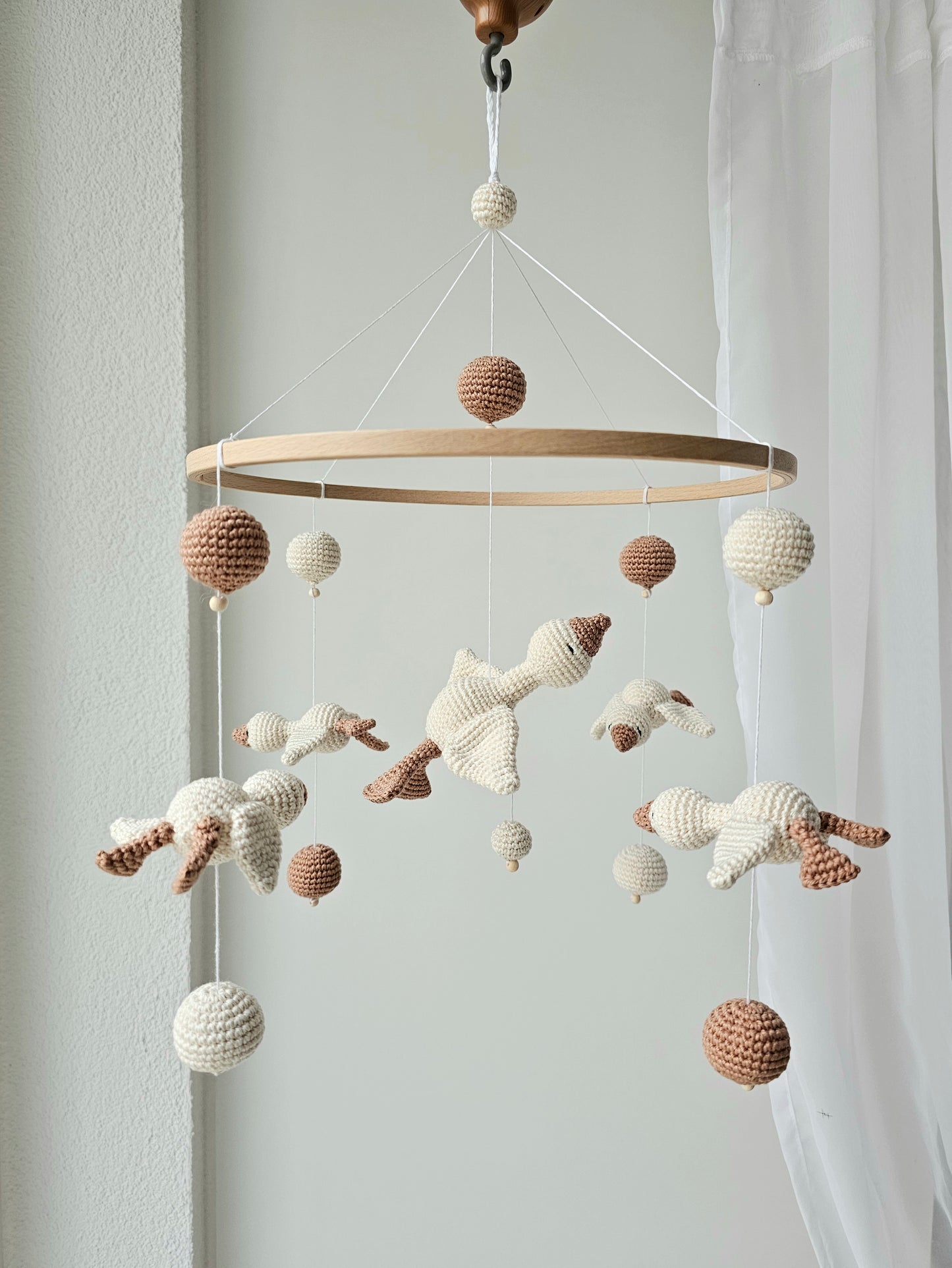 Baby Mobile Häkelliebe Entchen