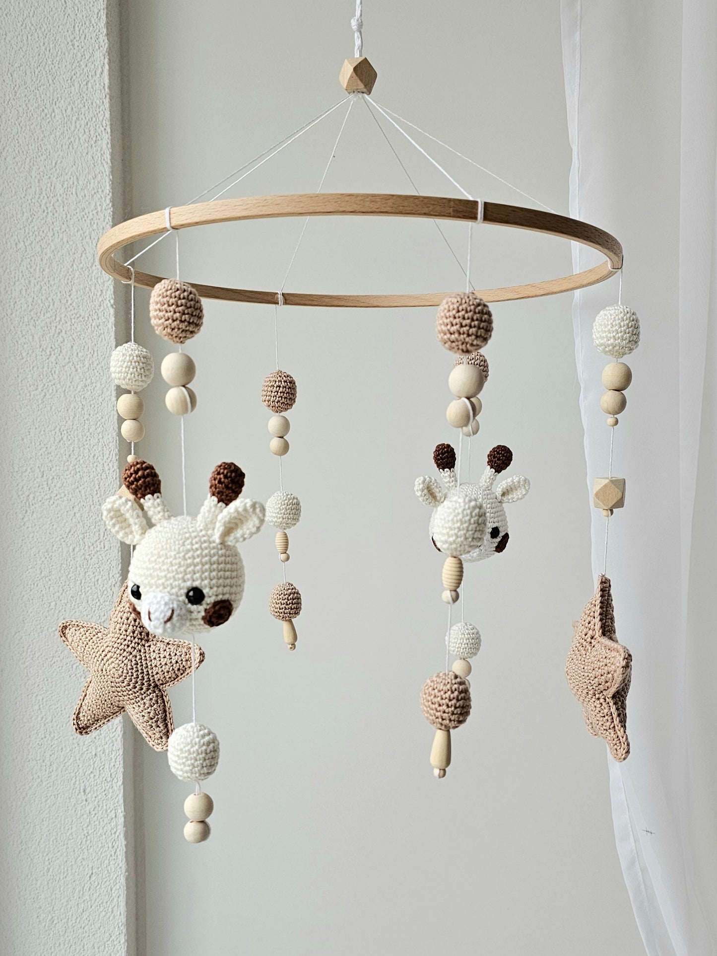 Baby Mobile Häkelliebe Giraffe natur