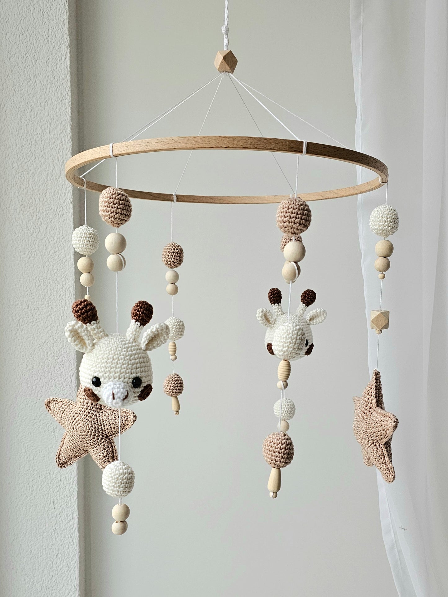 Baby Mobile Häkelliebe Giraffe natur