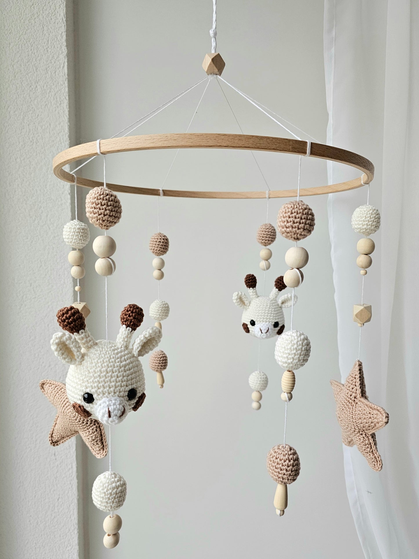 Baby Mobile Häkelliebe Giraffe natur