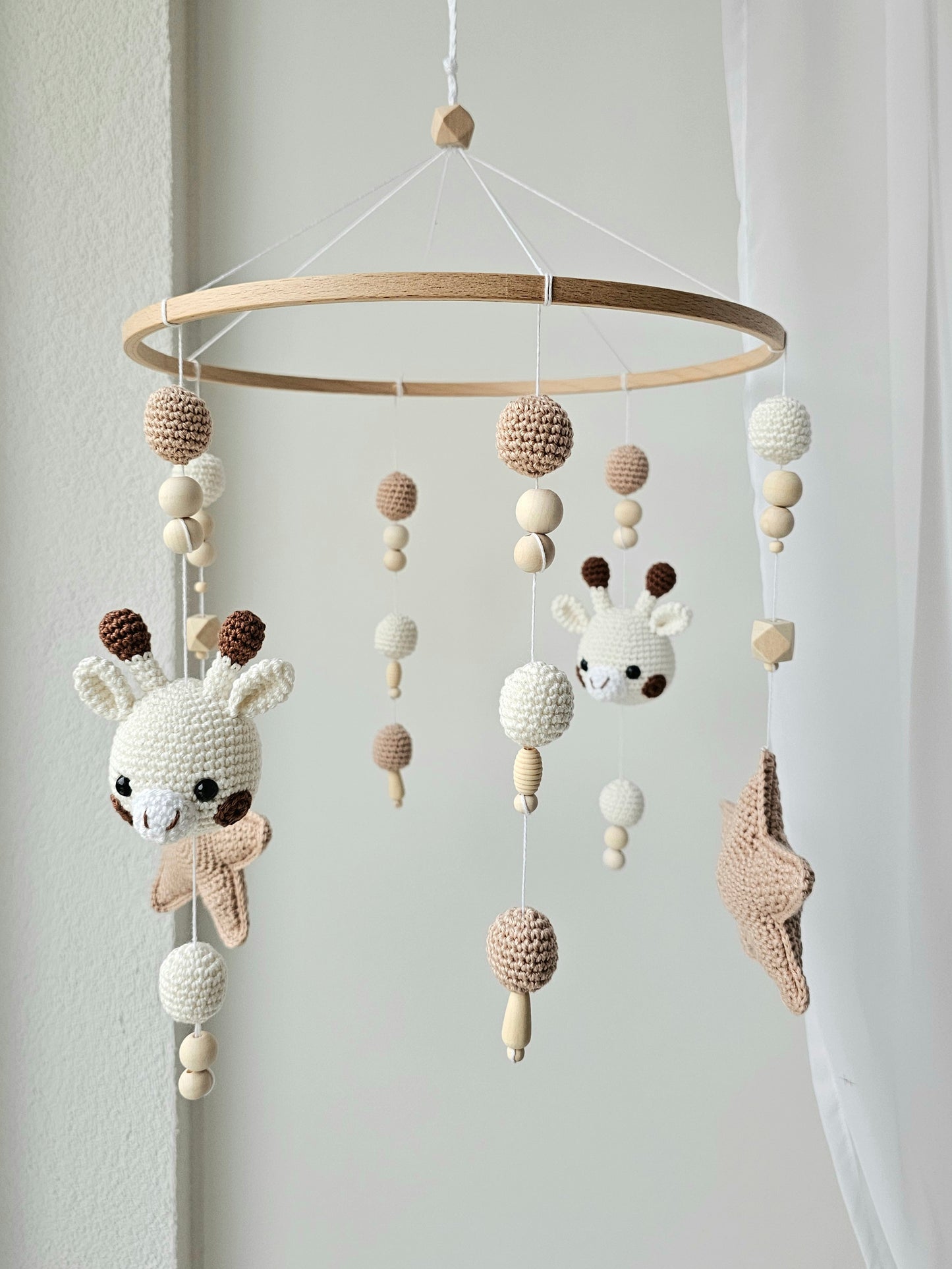 Baby Mobile Häkelliebe Giraffe natur