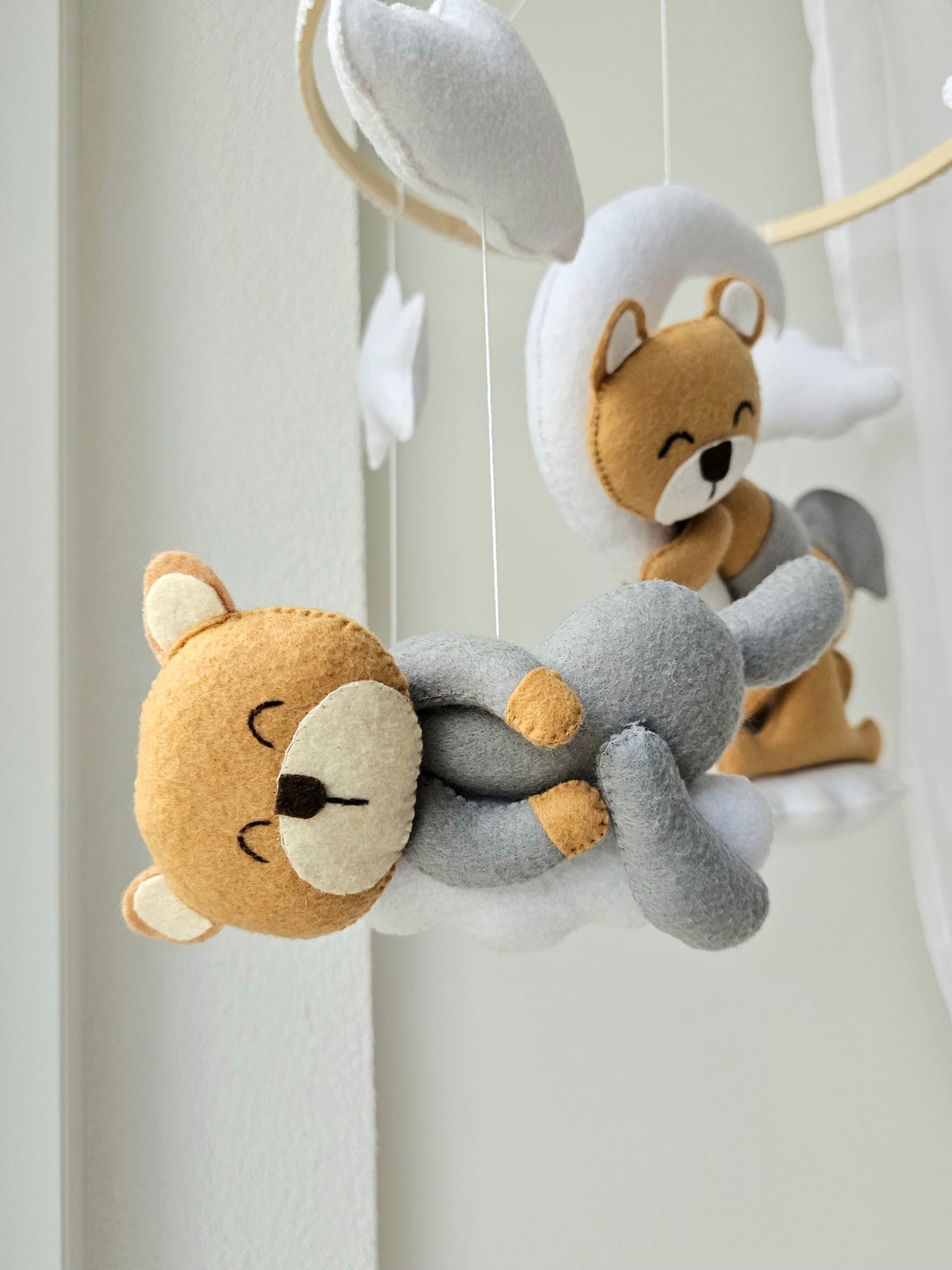 Baby Mobile Bär beige/grau