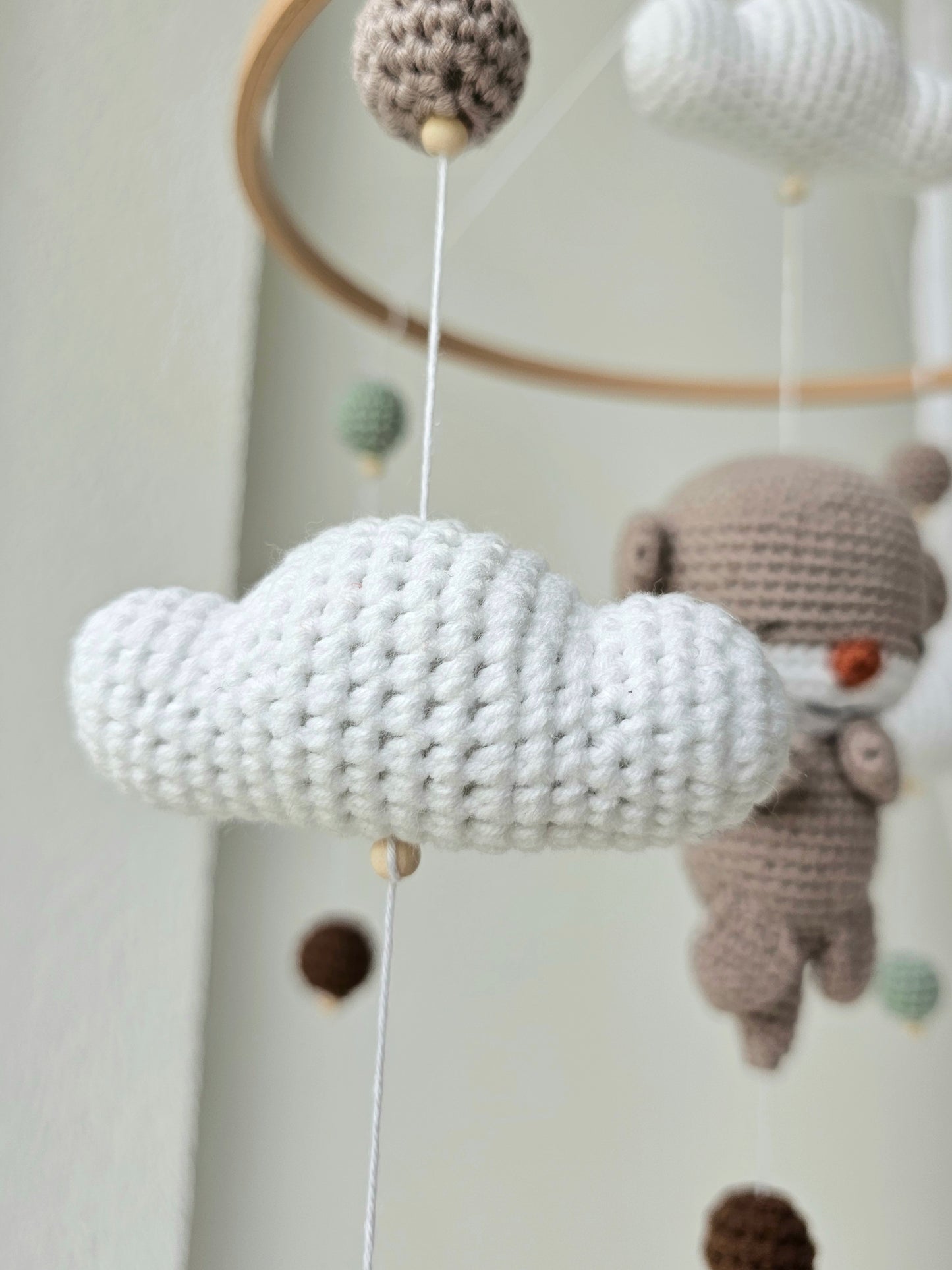 Baby Mobile Häkelliebe Otter beige/türkis