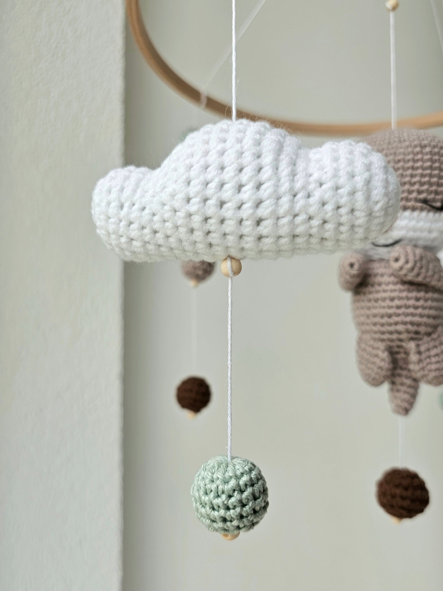 Baby Mobile Häkelliebe Otter beige/türkis