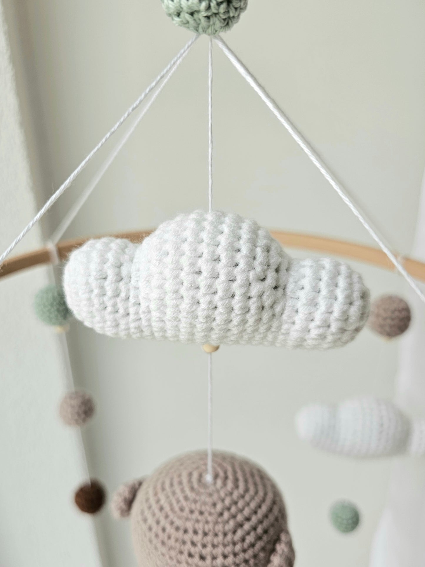 Baby Mobile Häkelliebe Otter beige/türkis
