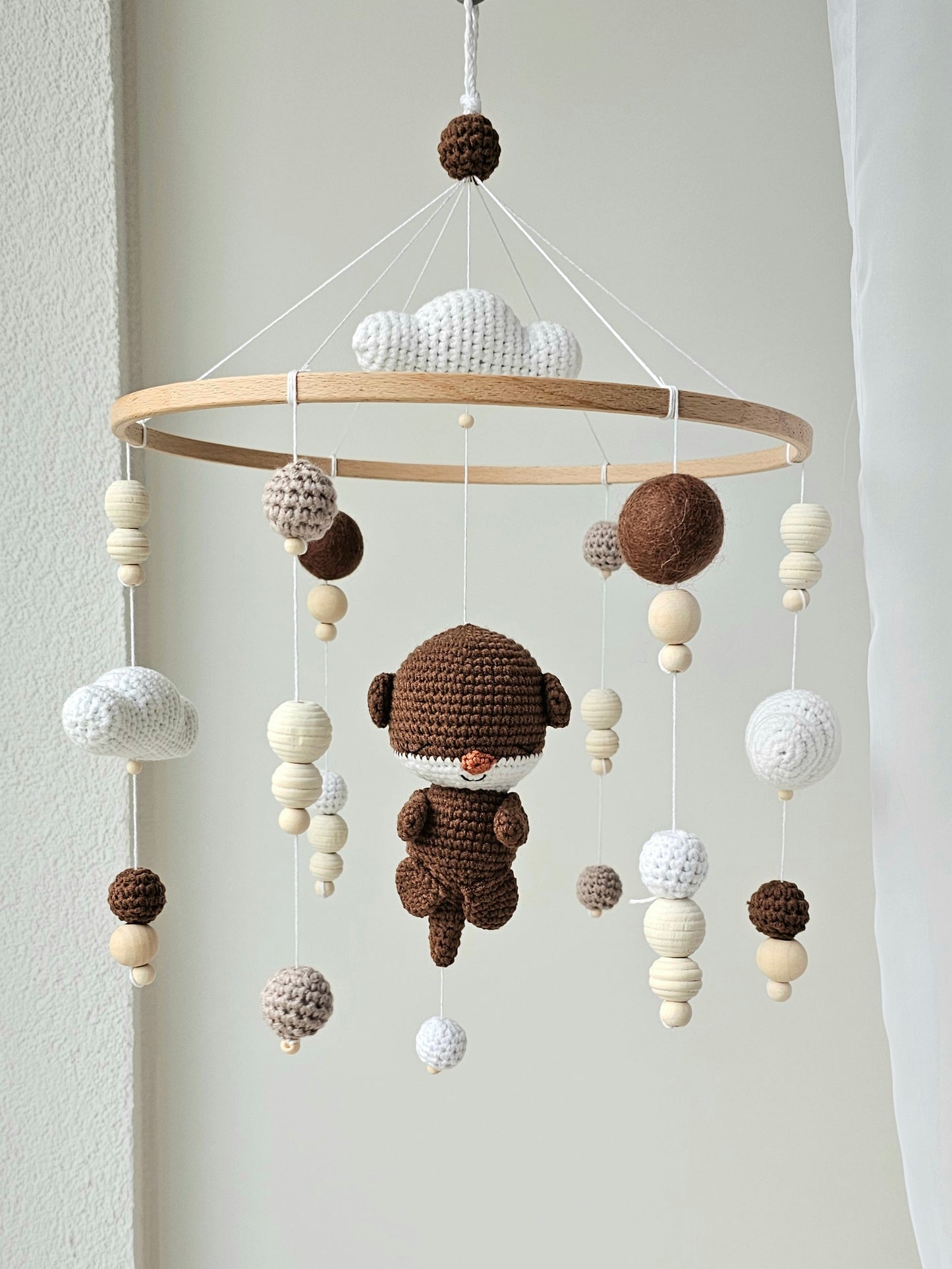 Baby Mobile Häkelliebe Otter dunkelbraun