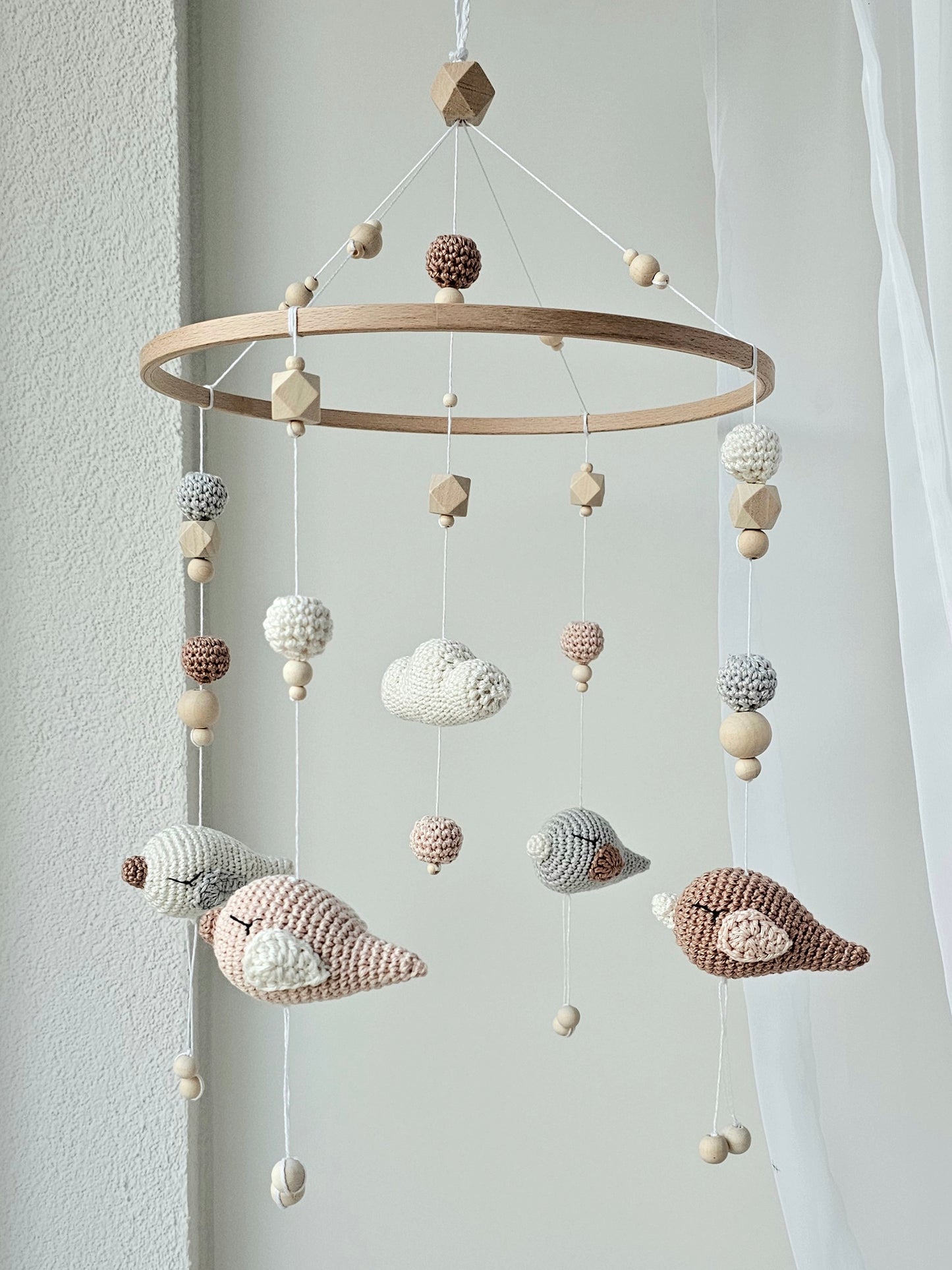 Baby Mobile Häkelliebe Vögelchen