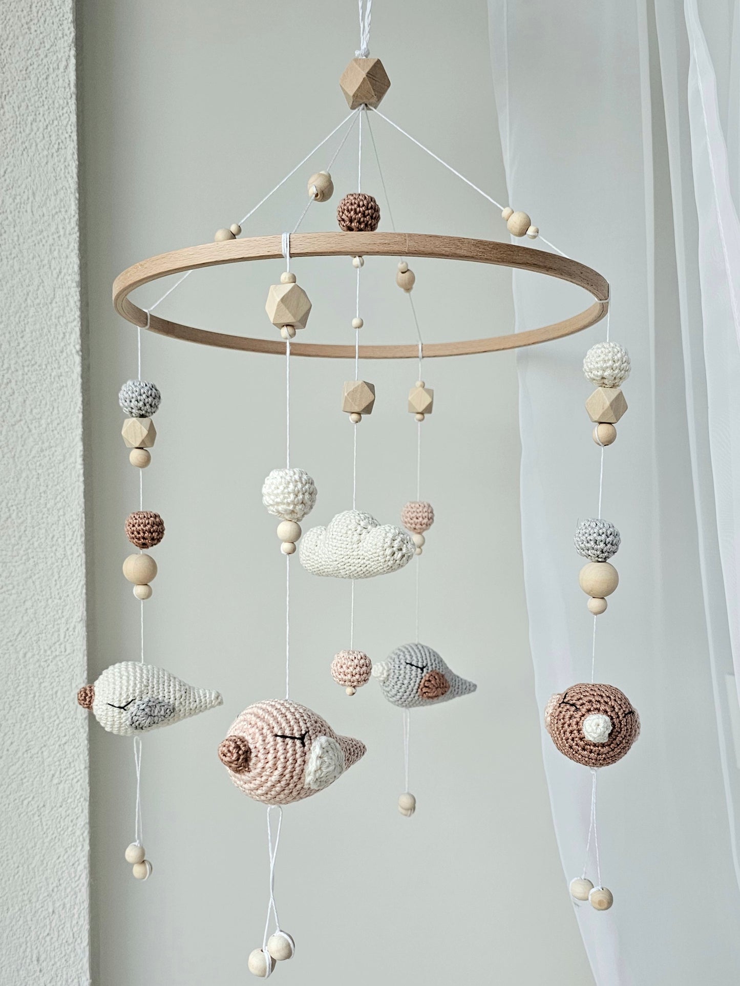 Baby Mobile Häkelliebe Vögelchen