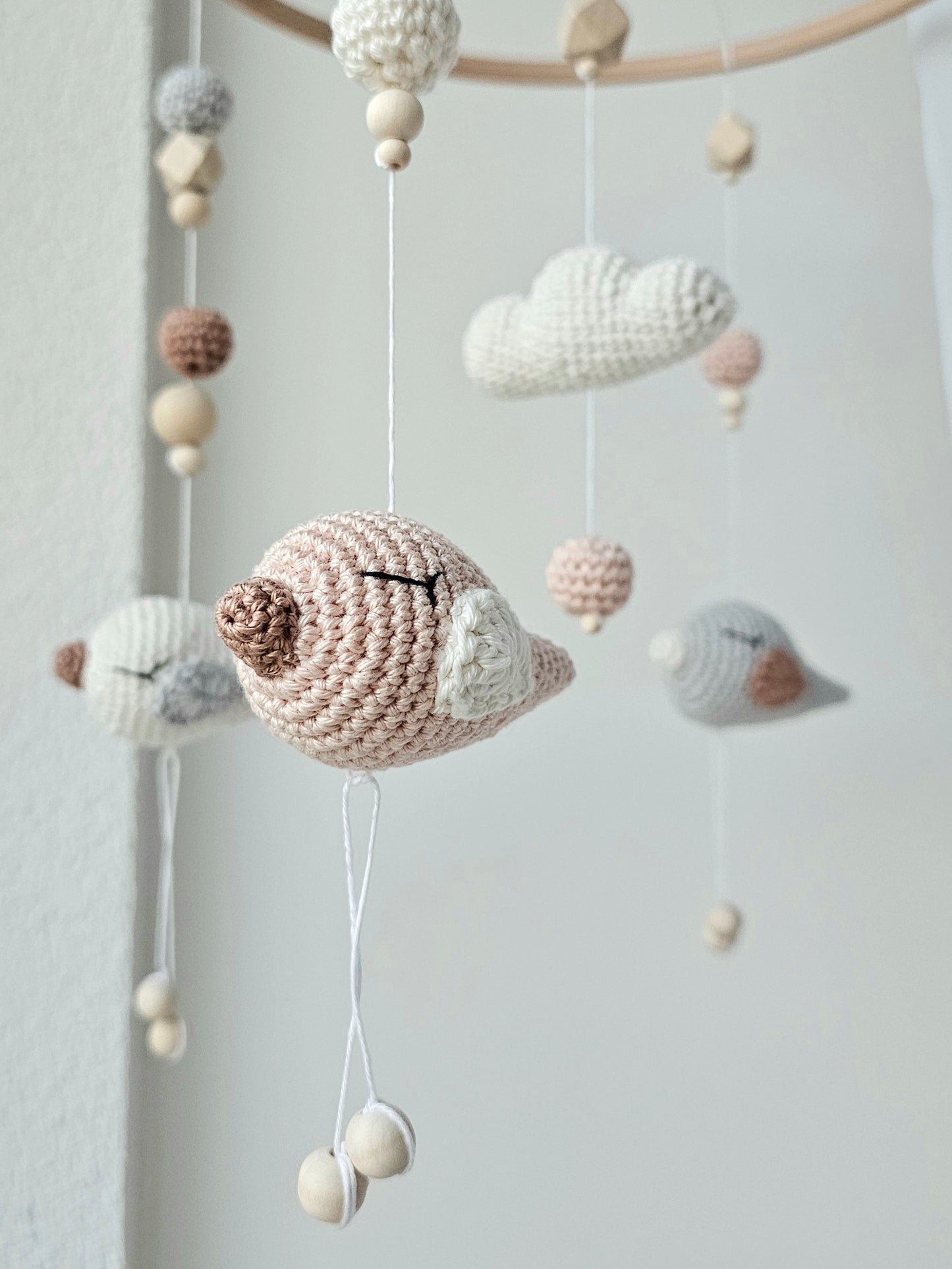 Baby Mobile Häkelliebe Vögelchen